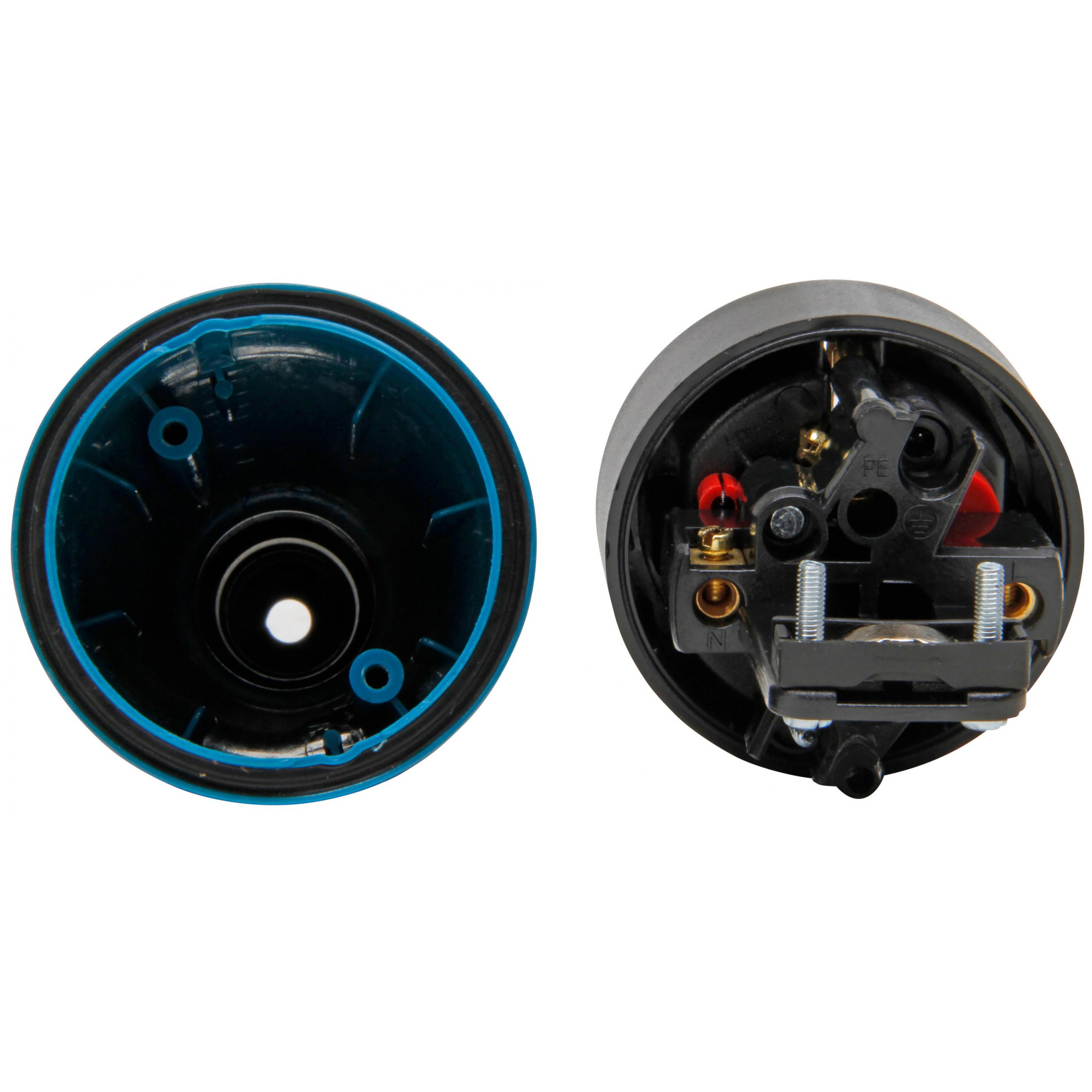 Contrastekker RA, rubber, zwart - Afbeelding 2