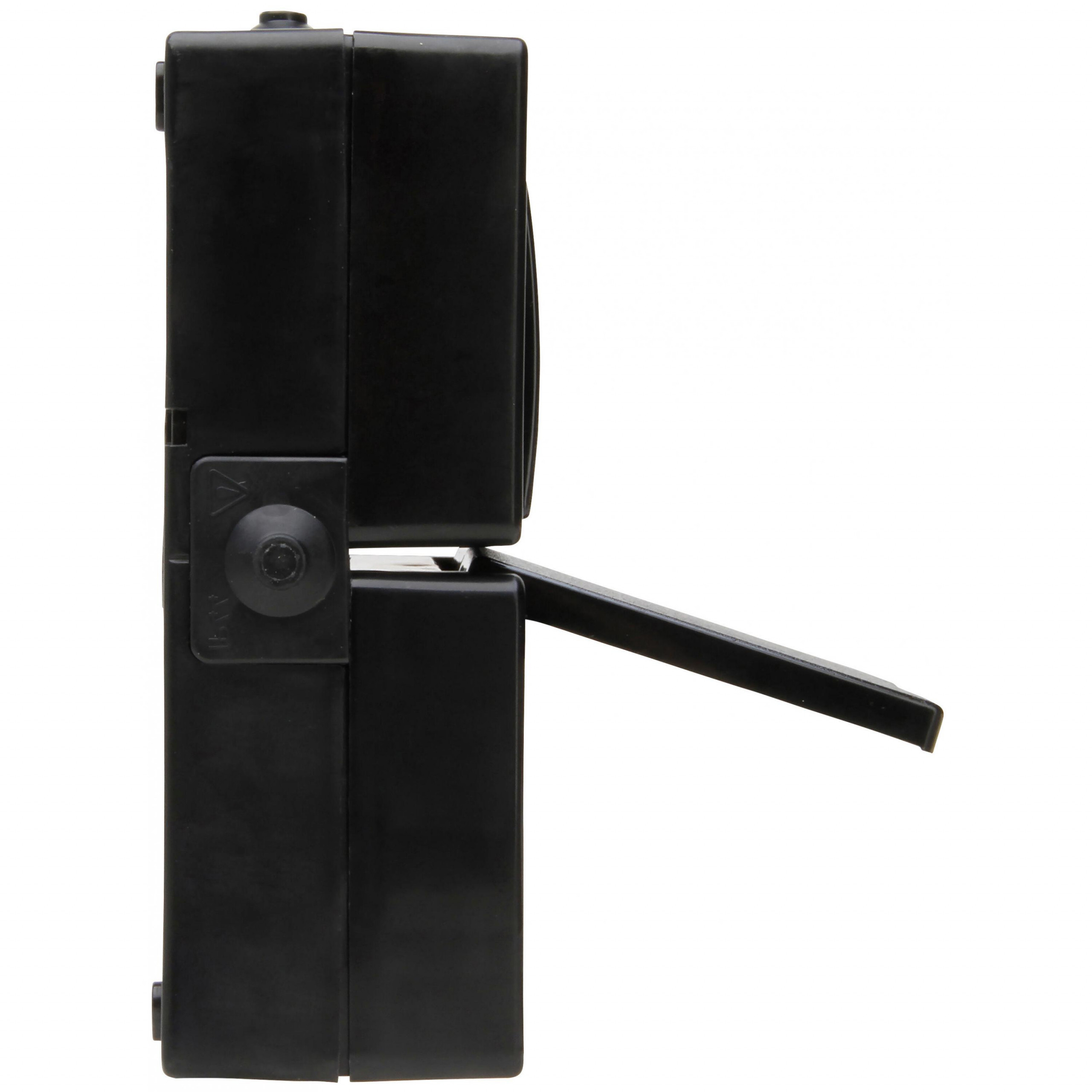 proAQA – Aus-/Wechselschalter-Steckdosenkombination, senkrecht, Farbe: schwarz – Bild 7