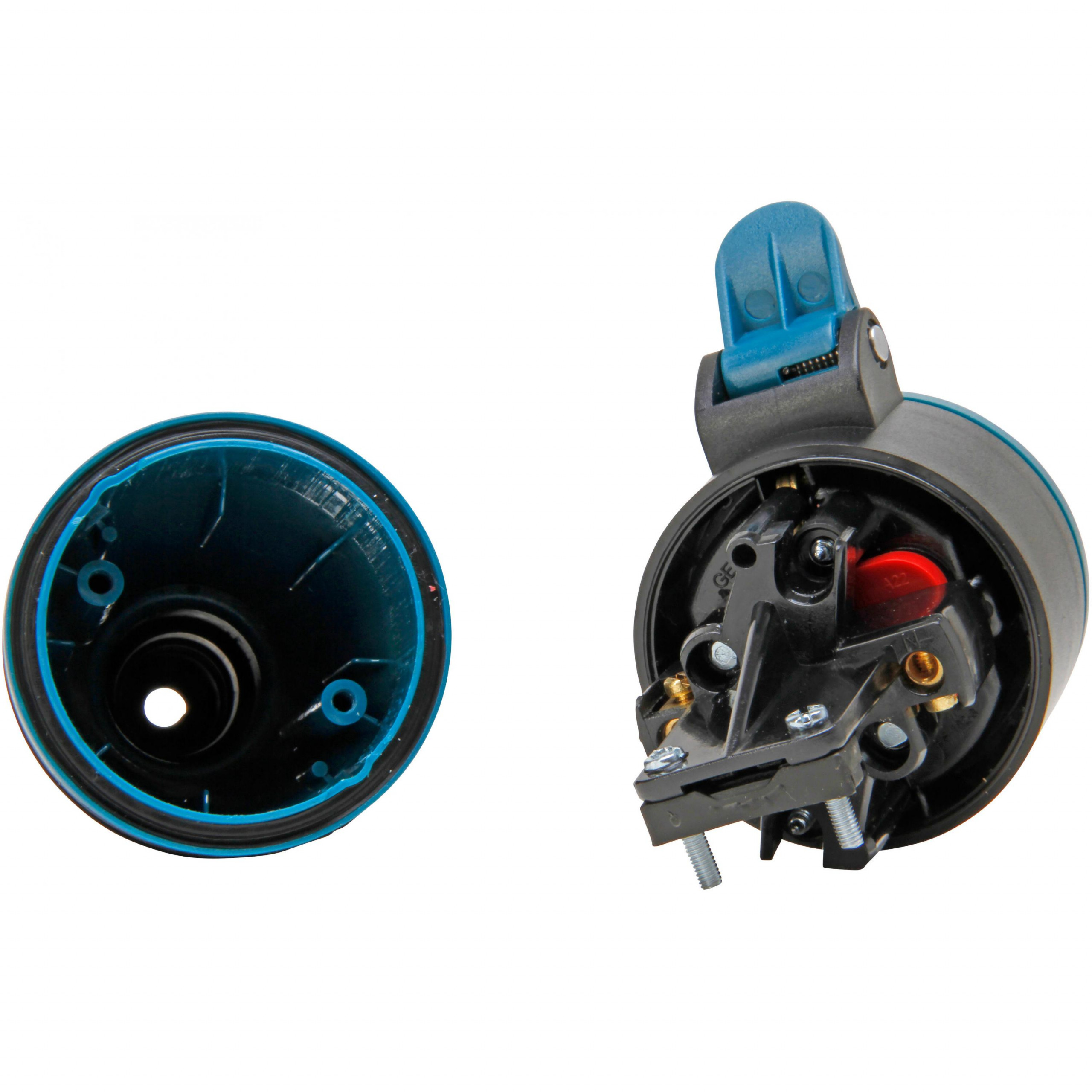 Contrastekker RA, rubber, deksel, IP44, zwart - Afbeelding 2