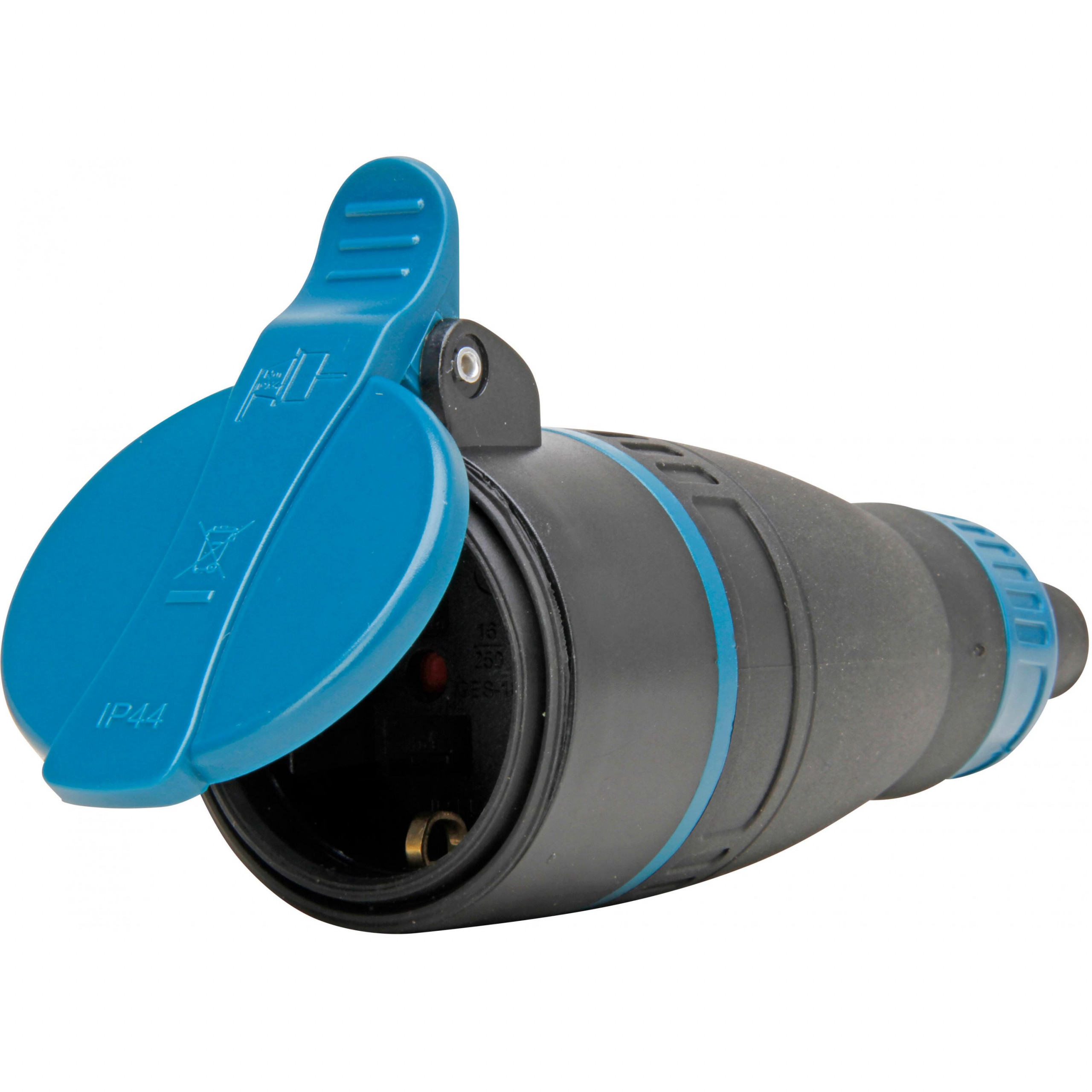 Contrastekker RA, rubber, deksel, IP44, zwart - Afbeelding 9