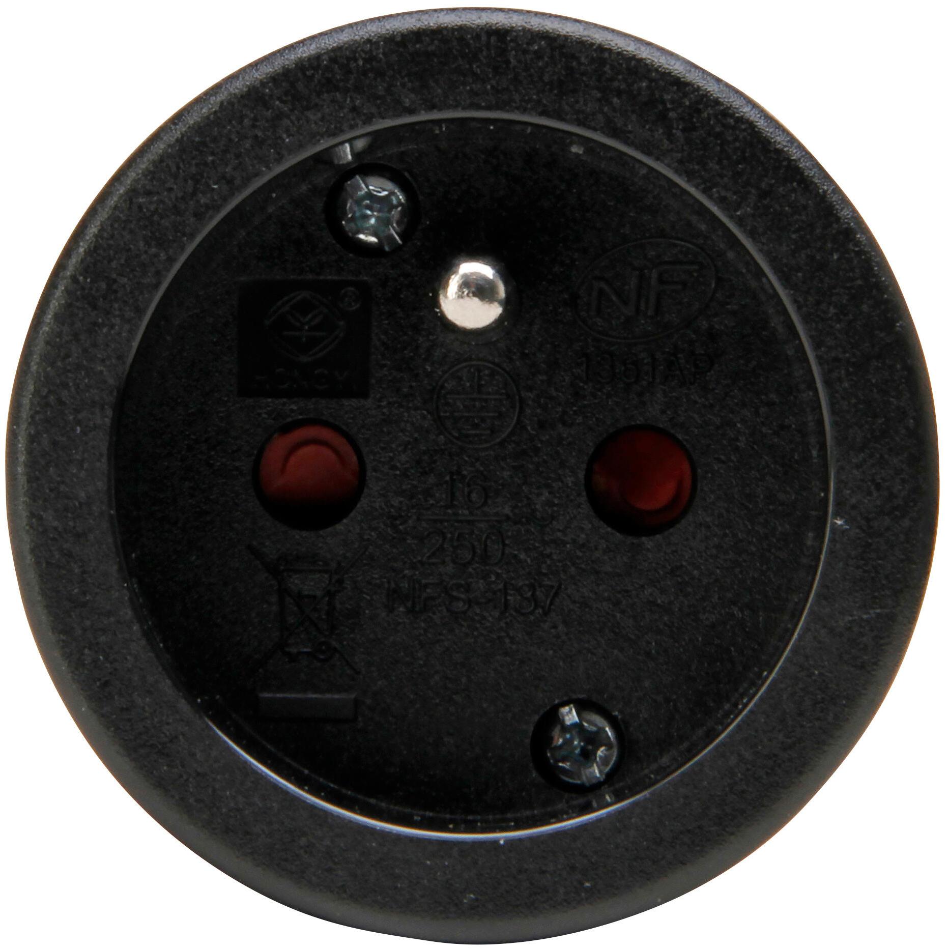 Contrastekker PA SH, rubber, IP20, zwart - Afbeelding 2