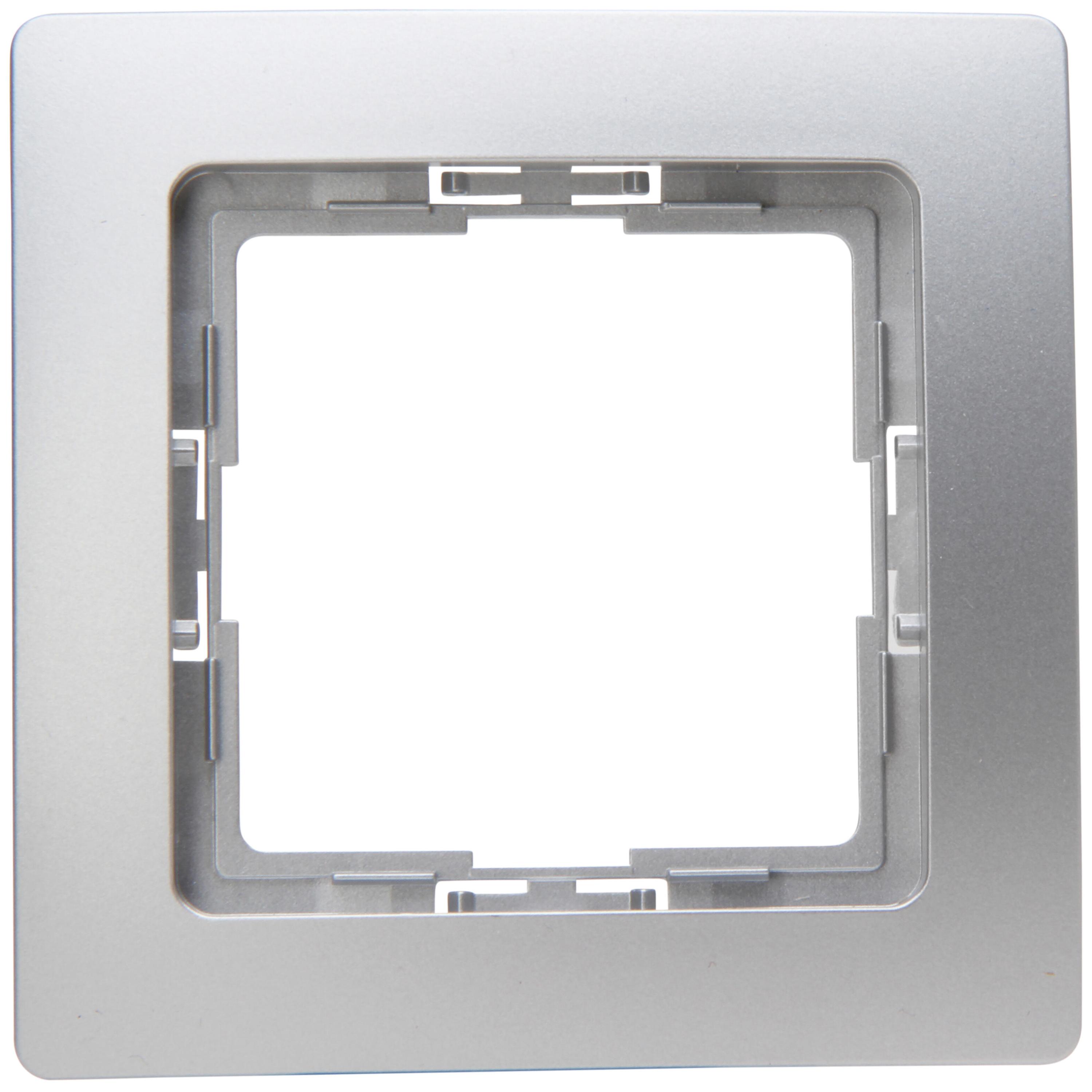 PARIS - Abdeckrahmen, 1-fach, Farbe: silber