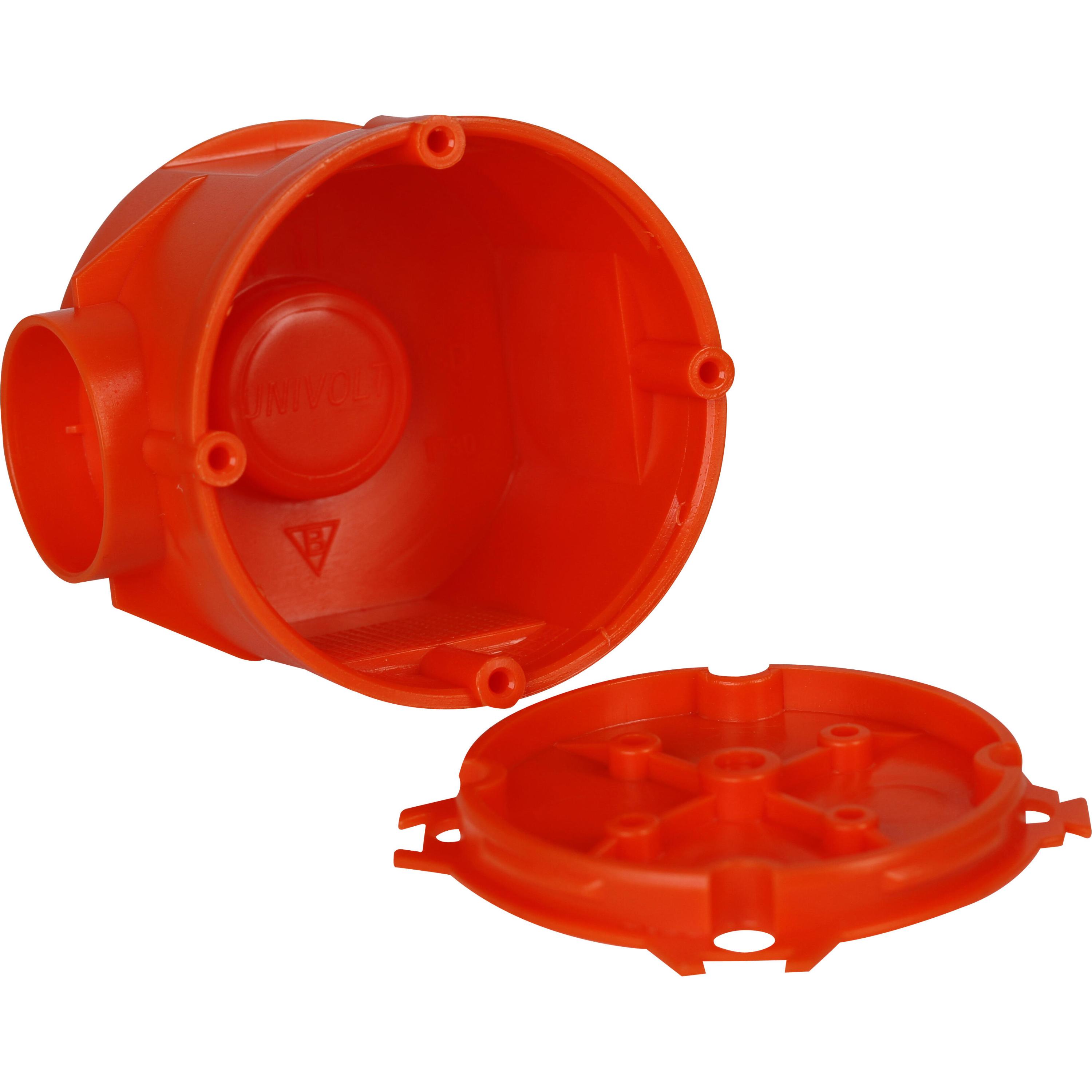 Betondose mit Deckel, Durchmesser: 60mm, Dosentiefe: 49mm, orange