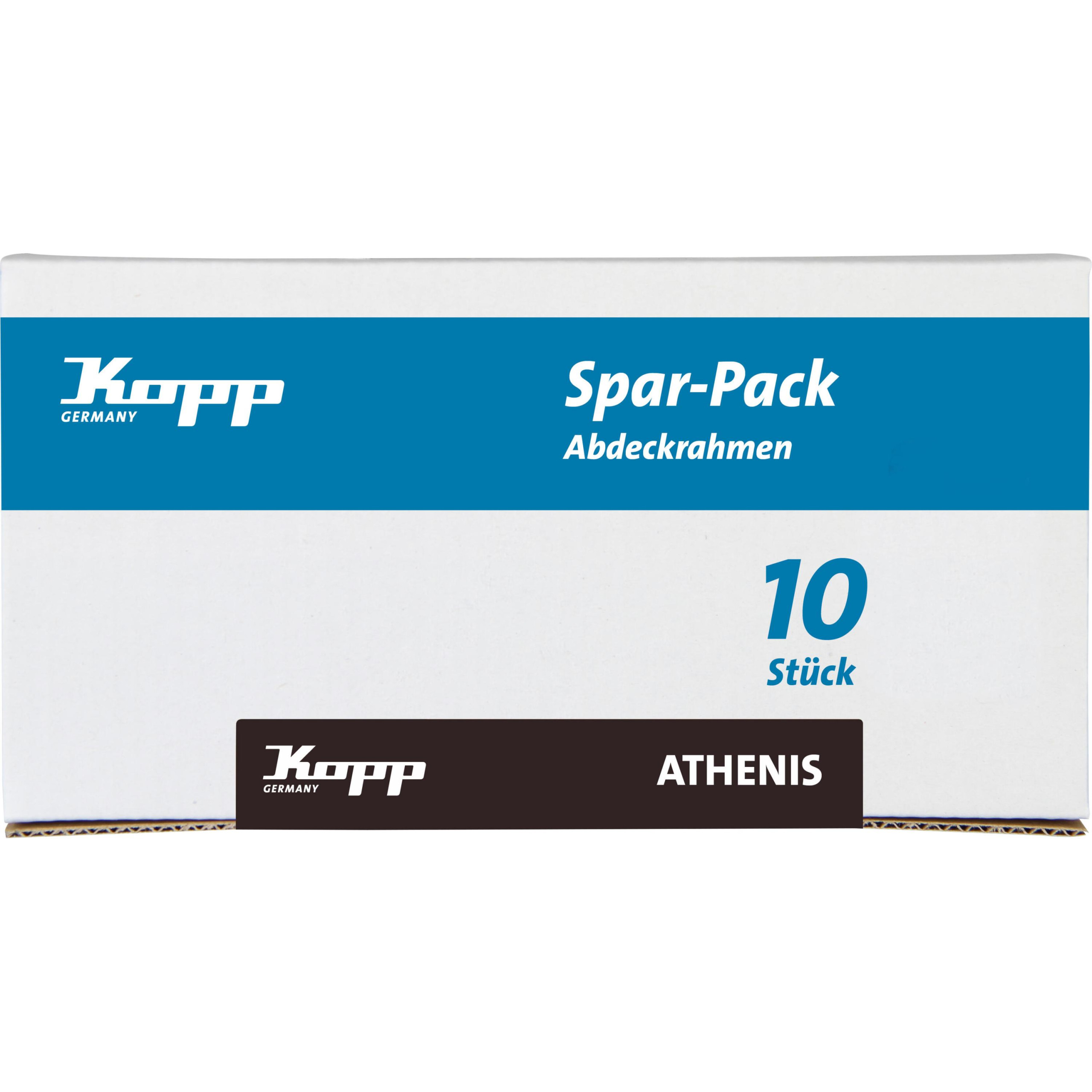 ATHENIS - Profi-Pack: 10x Abdeckrahmen, 1-fach, Farbe: stahl