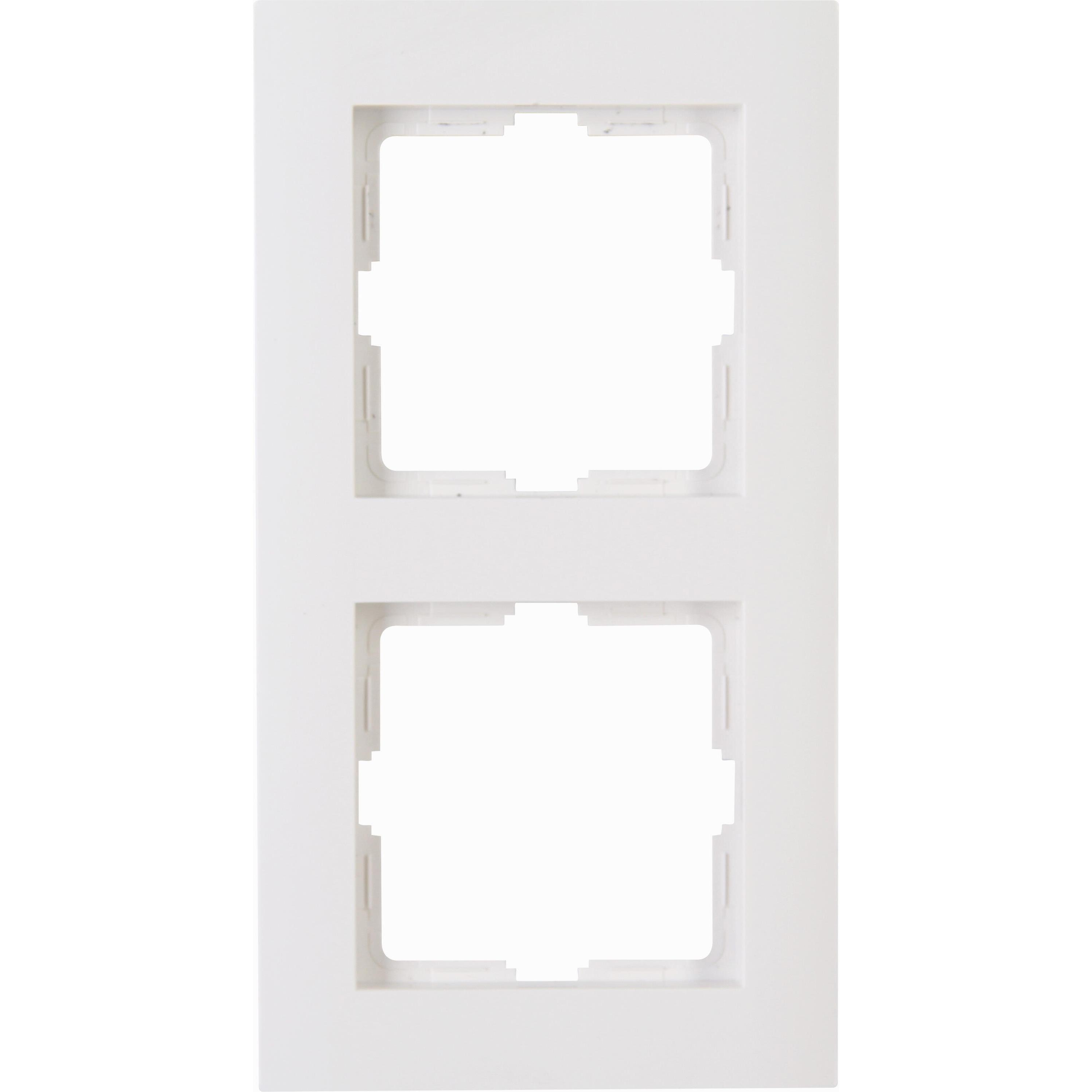 ATHENIS IP44 - Abdeckrahmen, 2-fach, Farbe: reinweiß
