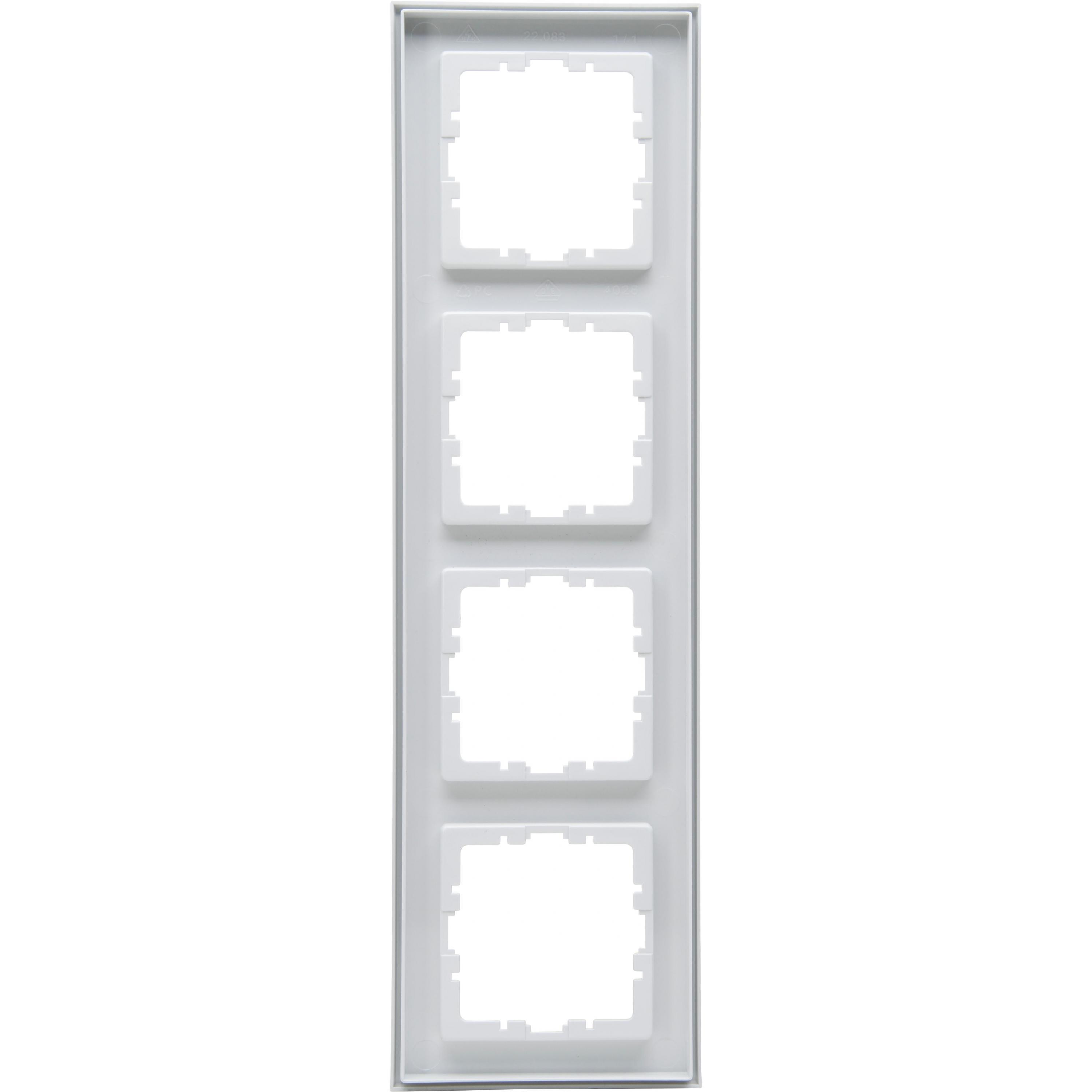 HK07 - Abdeckrahmen 4-fach, Farbe: grau matt – Bild 3