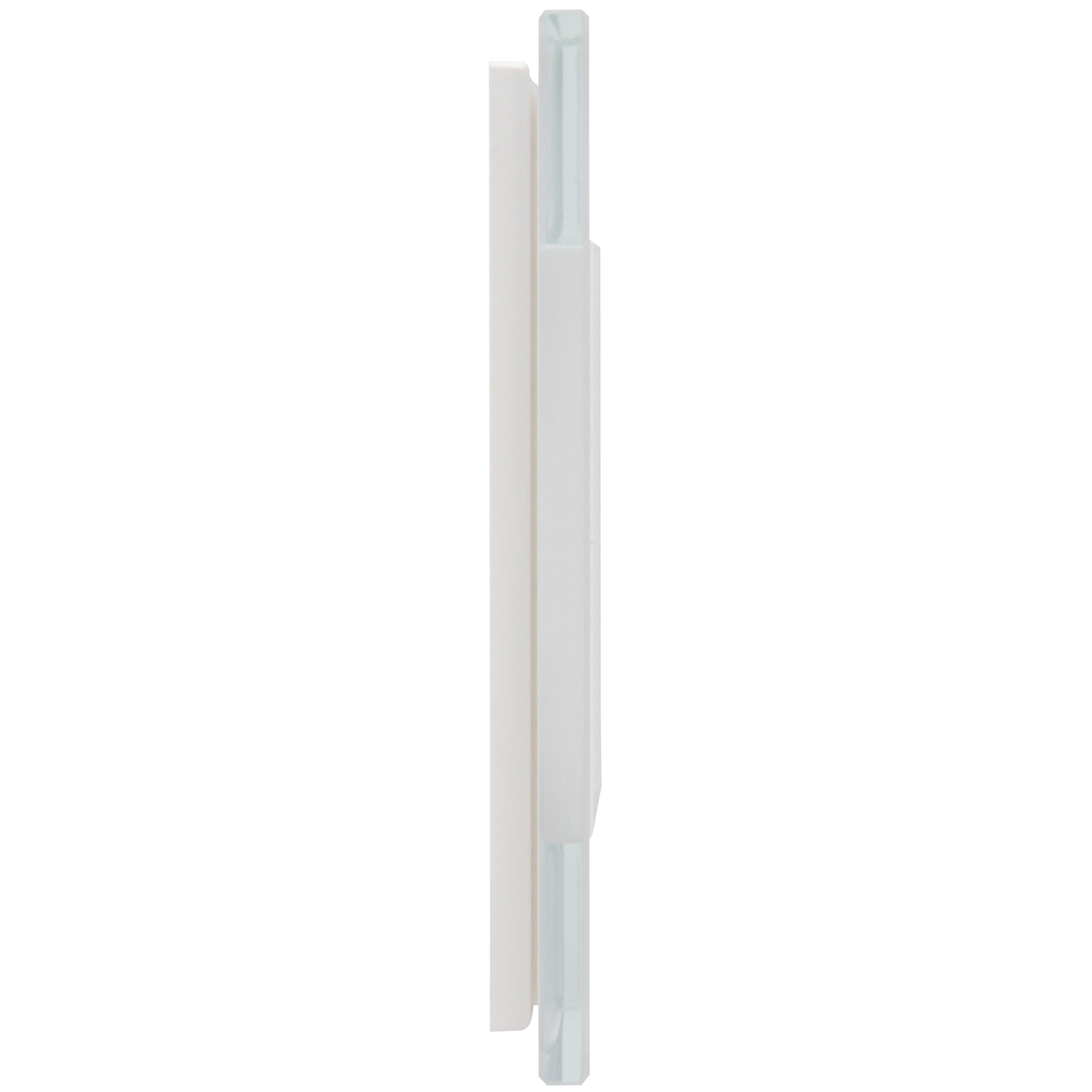 ATHENIS - Glas-Abdeckrahmen, 1-fach, senkrechte und waagerechte Installation, Farbe: weiß – Bild 7