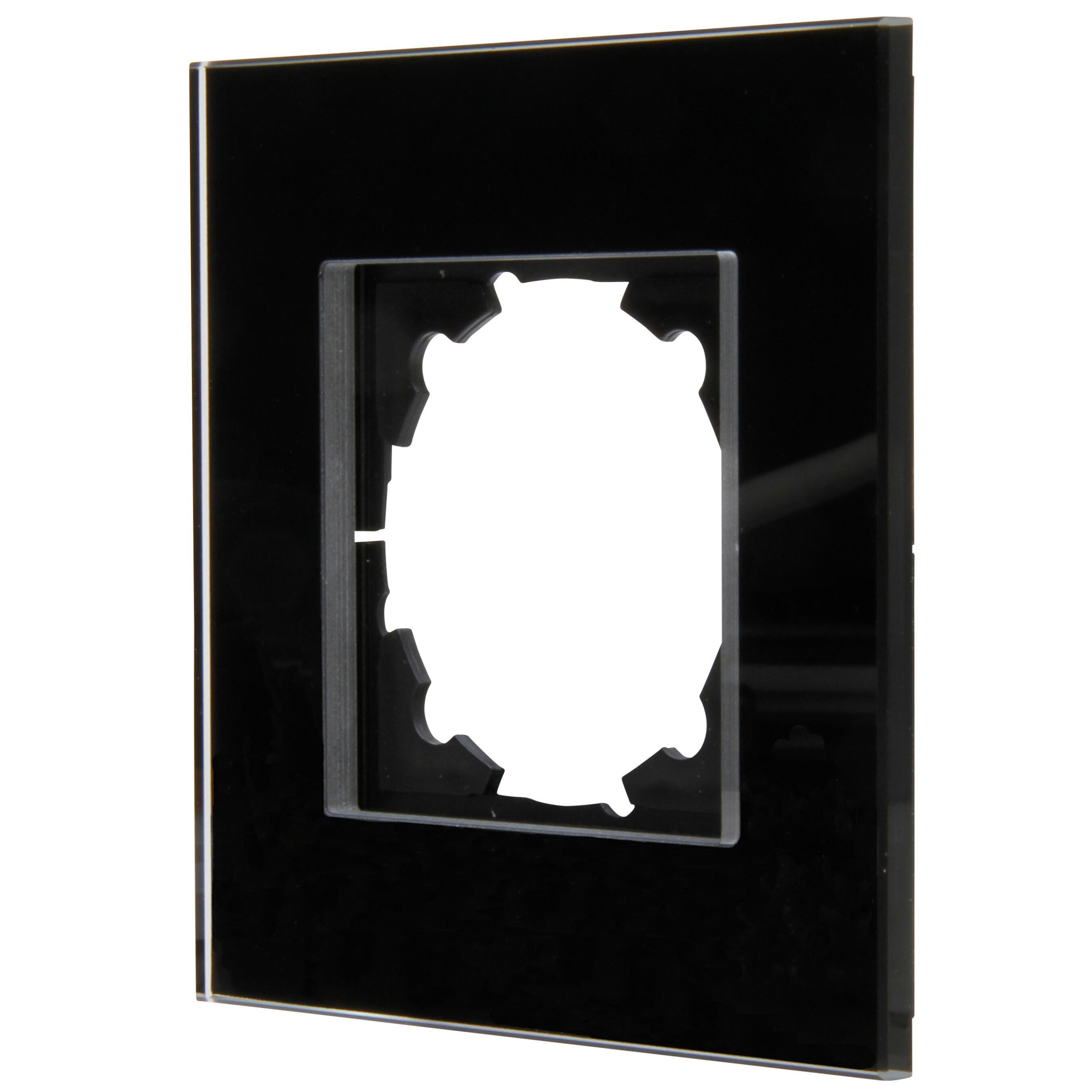 HK07 - Glas-Abdeckrahmen, 1-fach, Farbe: schwarz – Bild 8
