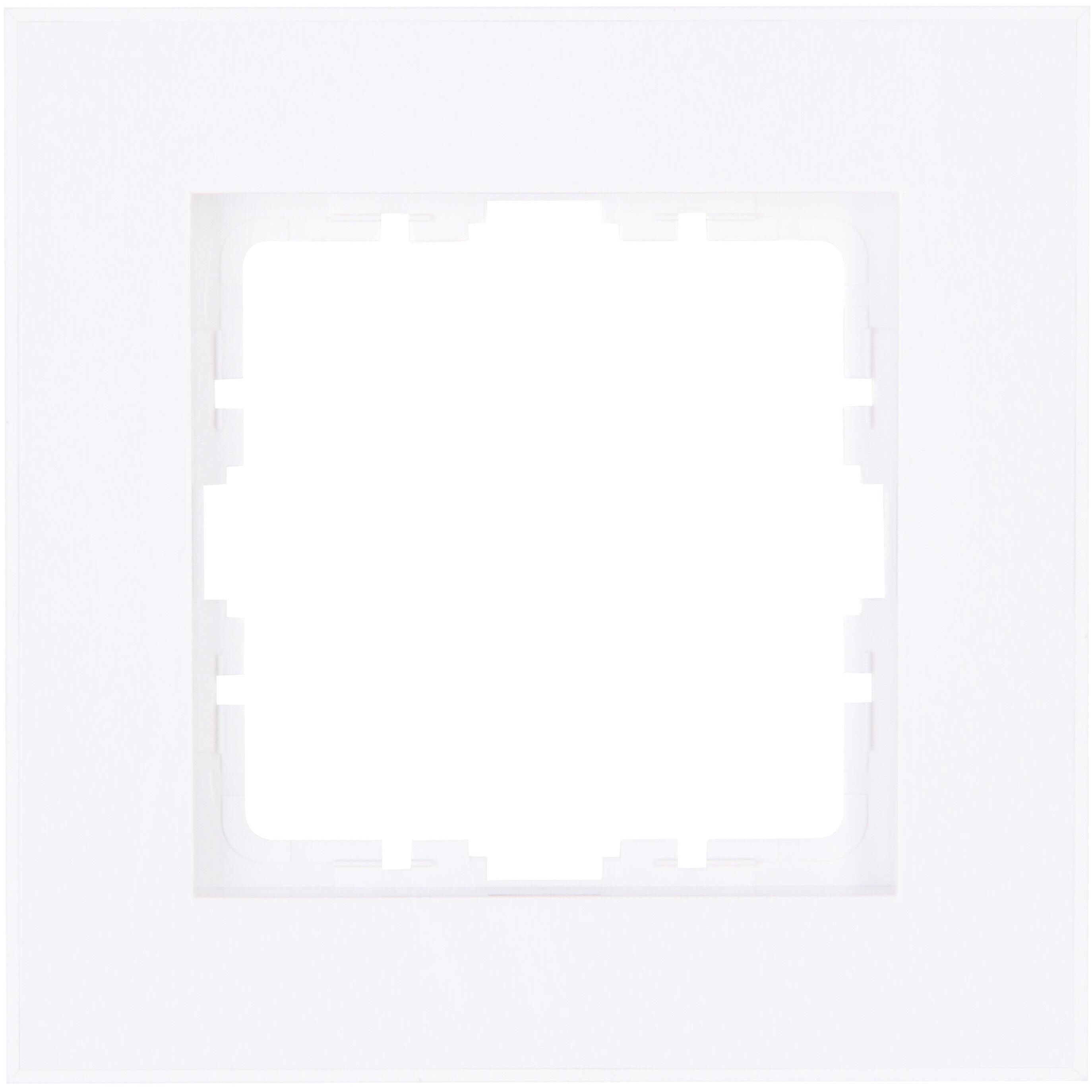 HK07 PURE - Abdeckrahmen 1-fach, Farbe: arktisweiß