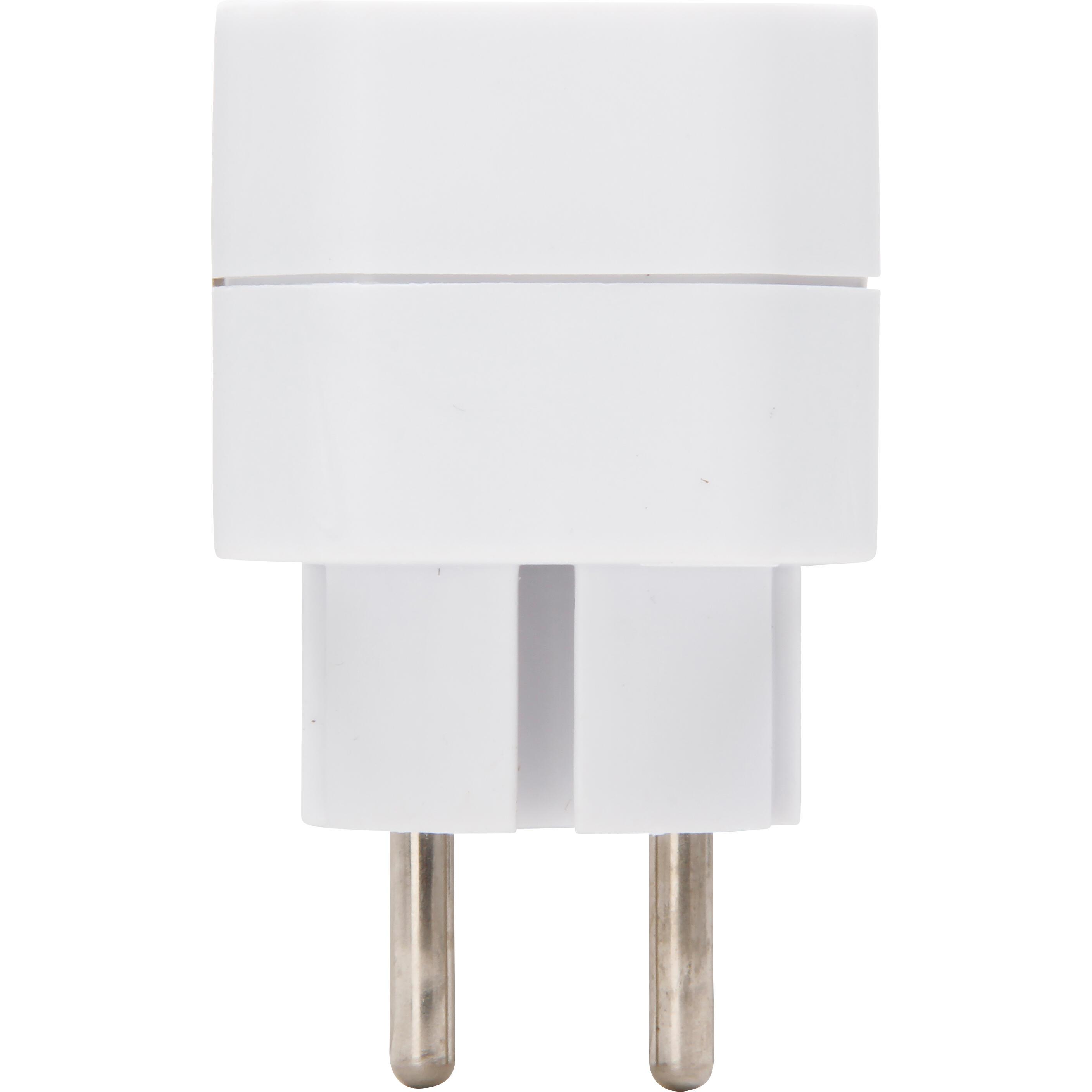 Adapter, 3-fach: Anschluss für 3 Euro-Stecker (3x 2,5A), erhöhter Berührungsschutz, Farbe: arktisweiß – Bild 5