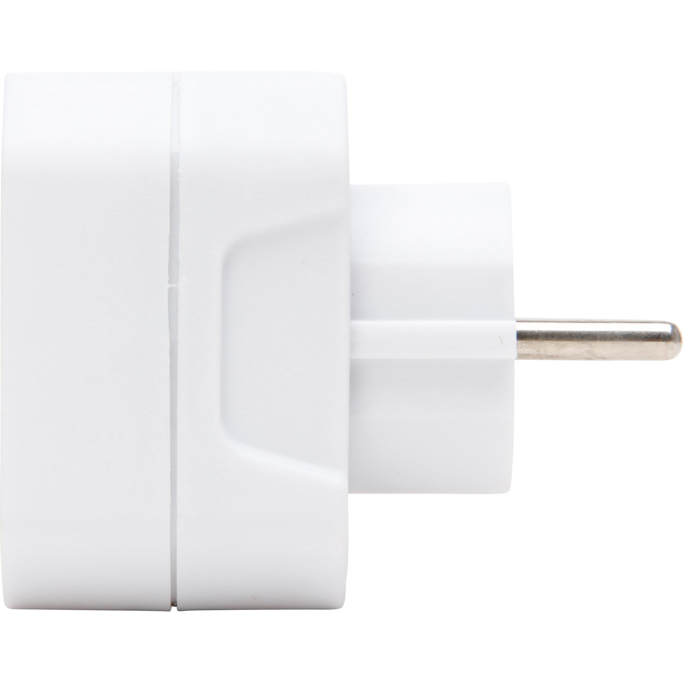 Adapter, 3-fach: Anschluss für 3 Euro-Stecker (3x 2,5A), erhöhter Berührungsschutz, Farbe: arktisweiß – Bild 6