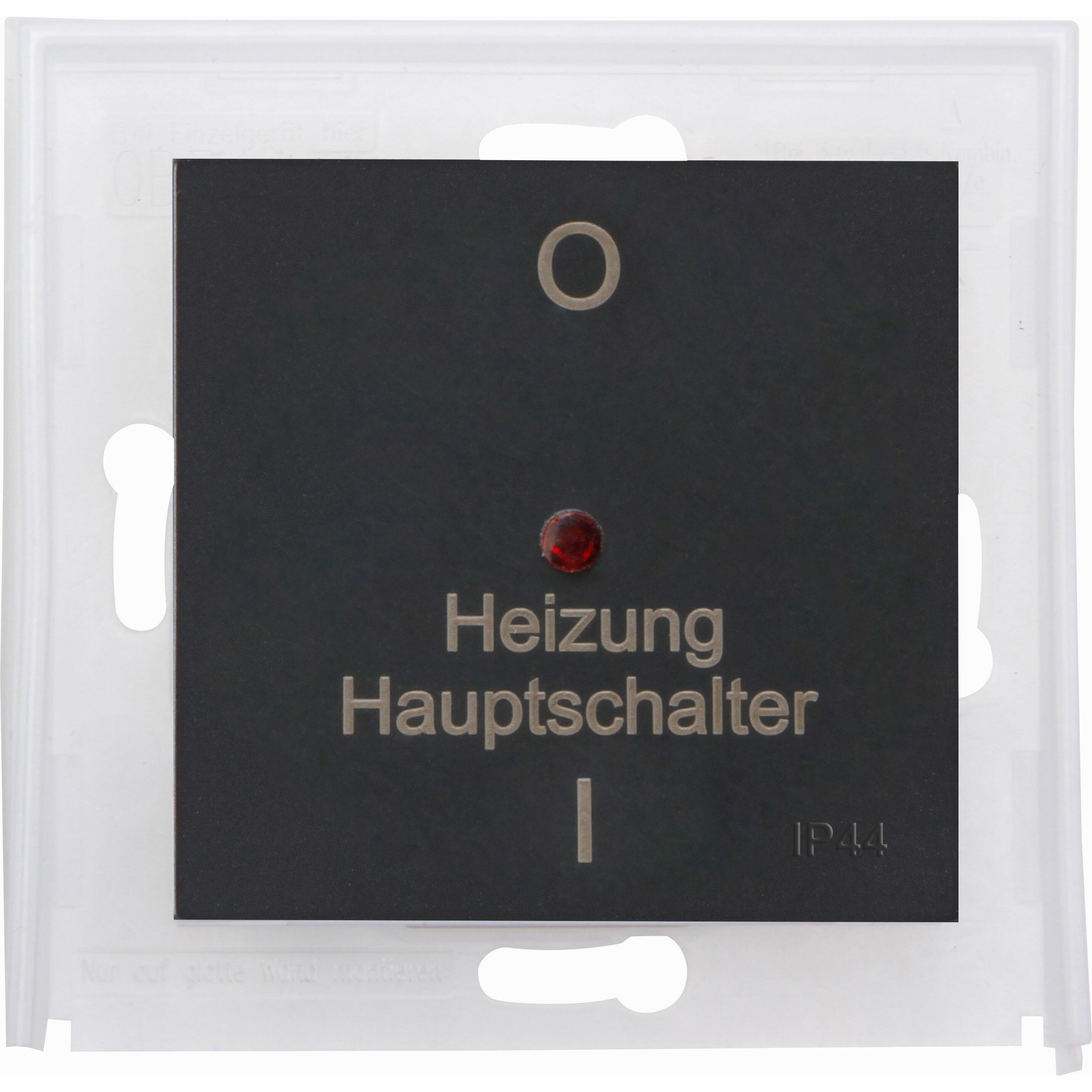 HK07 IP44 - Flächenwippe für Heizung Haupschalter, Farbe: anthrazit