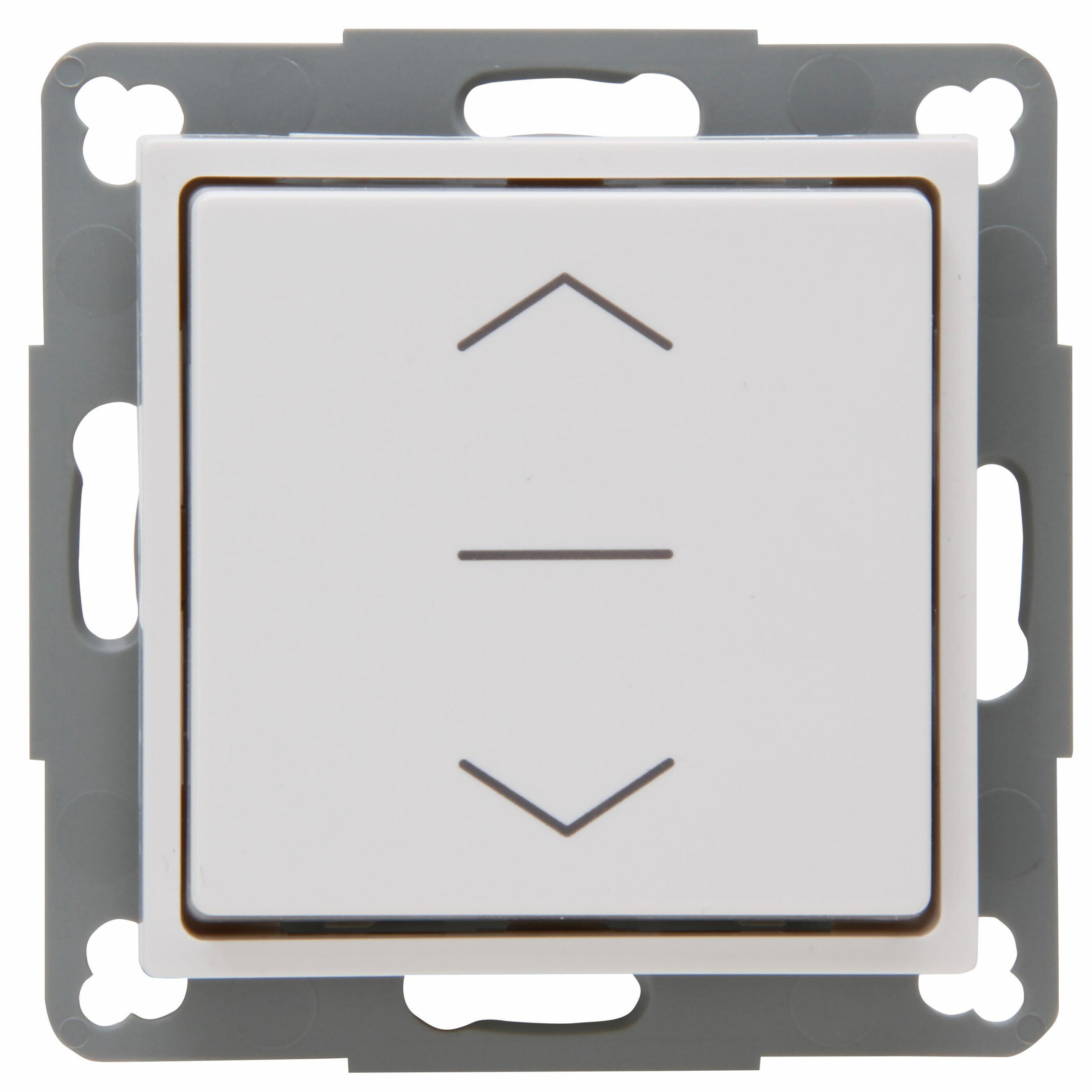 HK07 - Jalousietaster mit Mittelstellung, Komplettgerät, Farbe: reinweiß