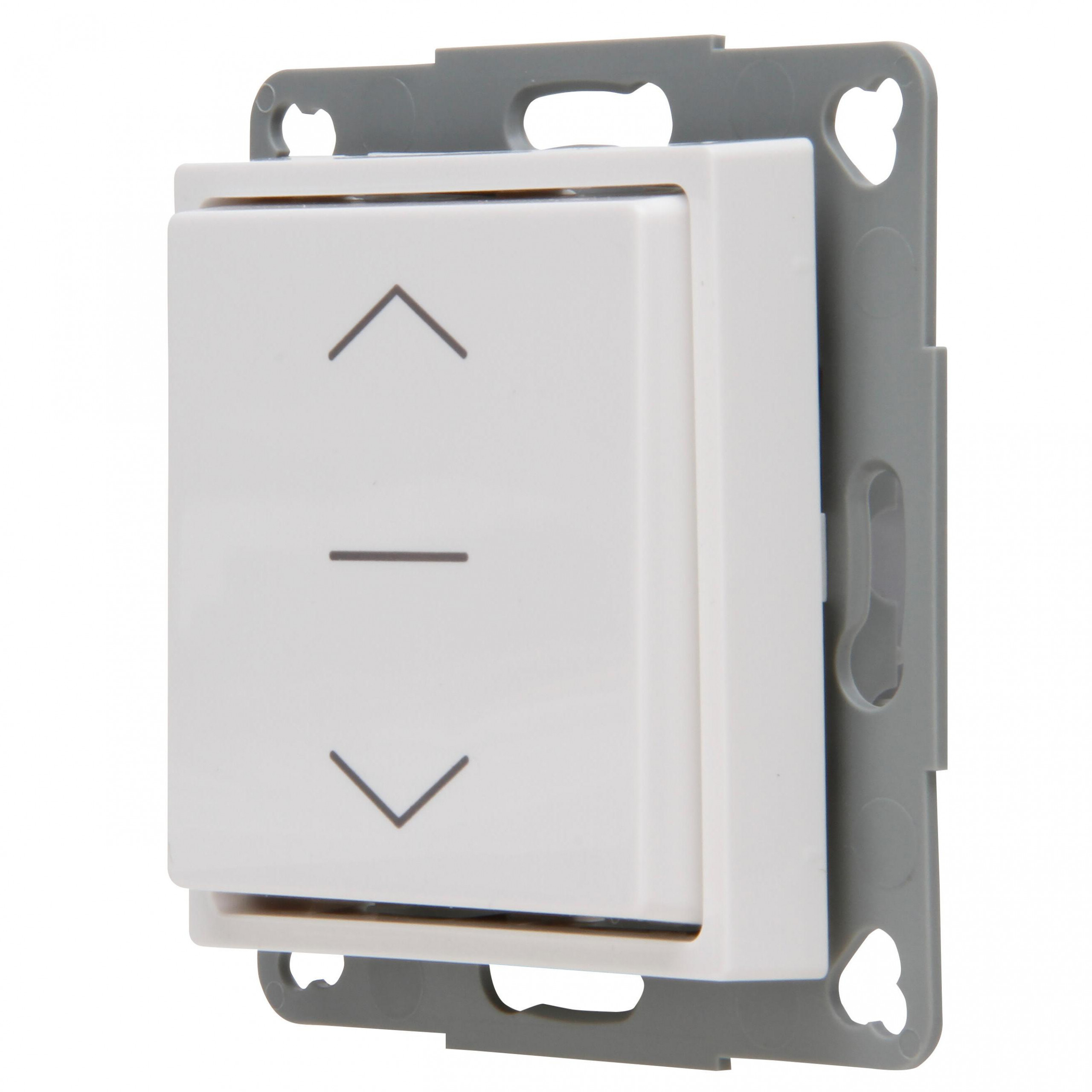 HK07 - Jalousietaster mit Mittelstellung, Komplettgerät, Farbe: reinweiß – Bild 8