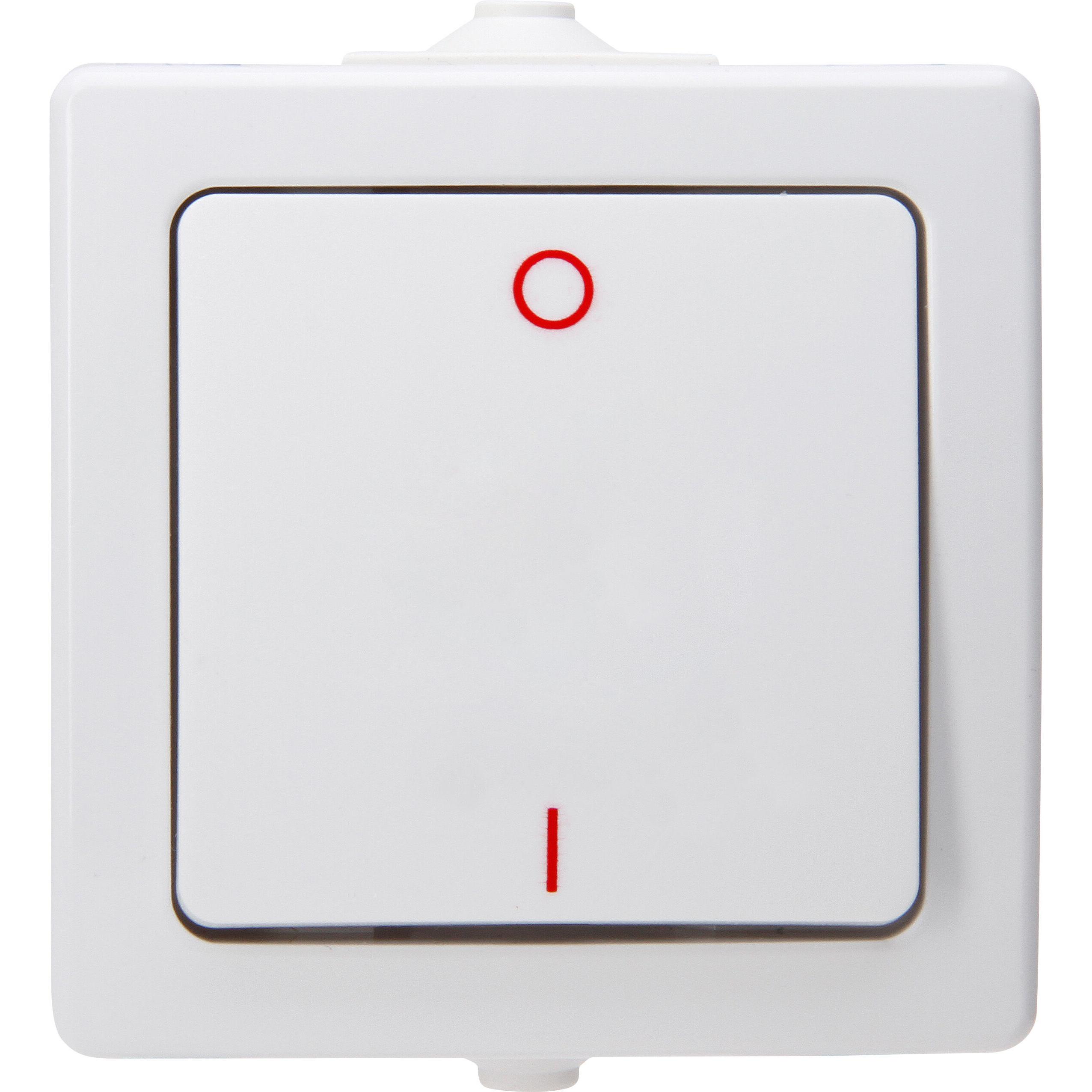 Nautic - 2-polig schakelaar IP44 wit - Afbeelding 2