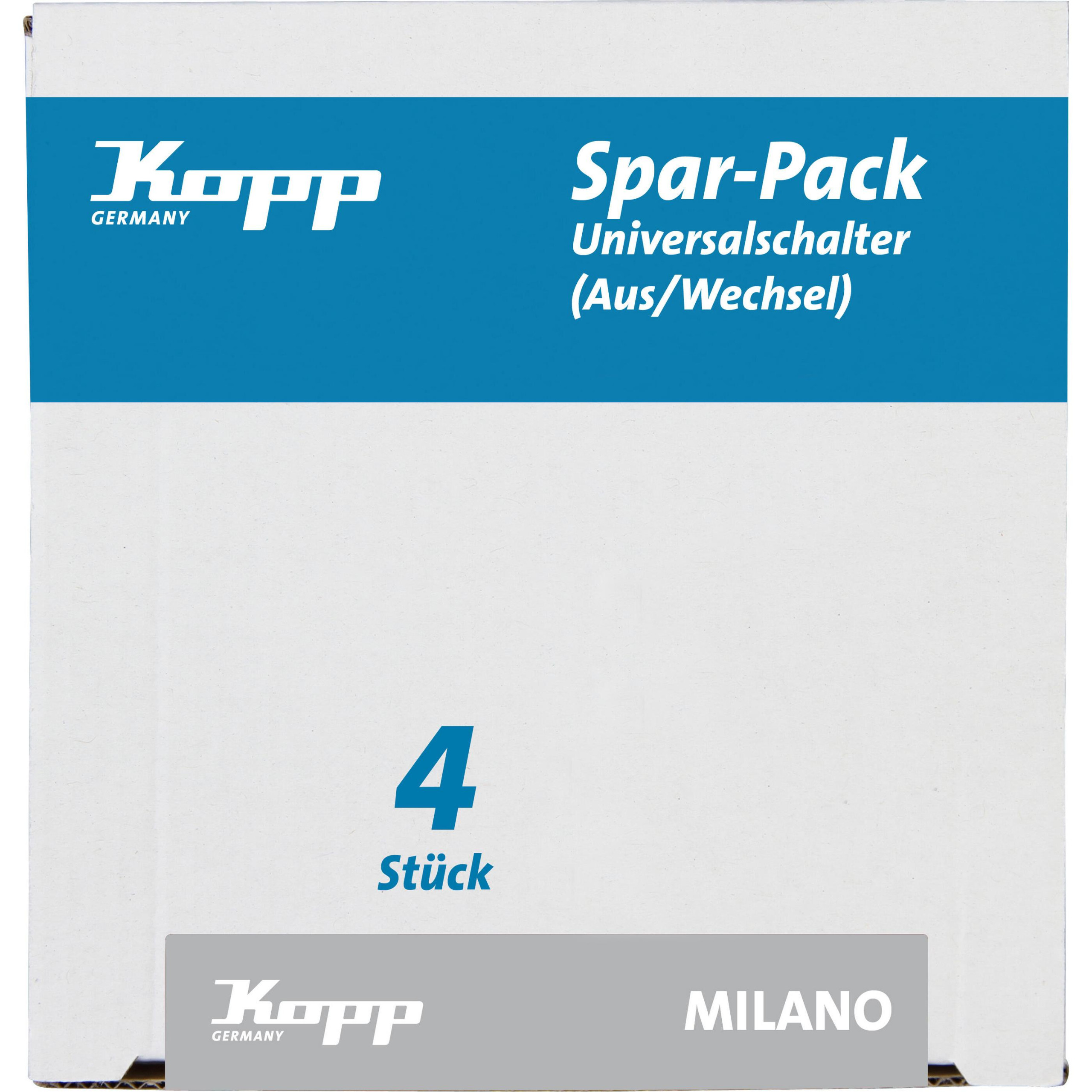 Milano - wisselschakelaar staal 4-pack - Afbeelding 2