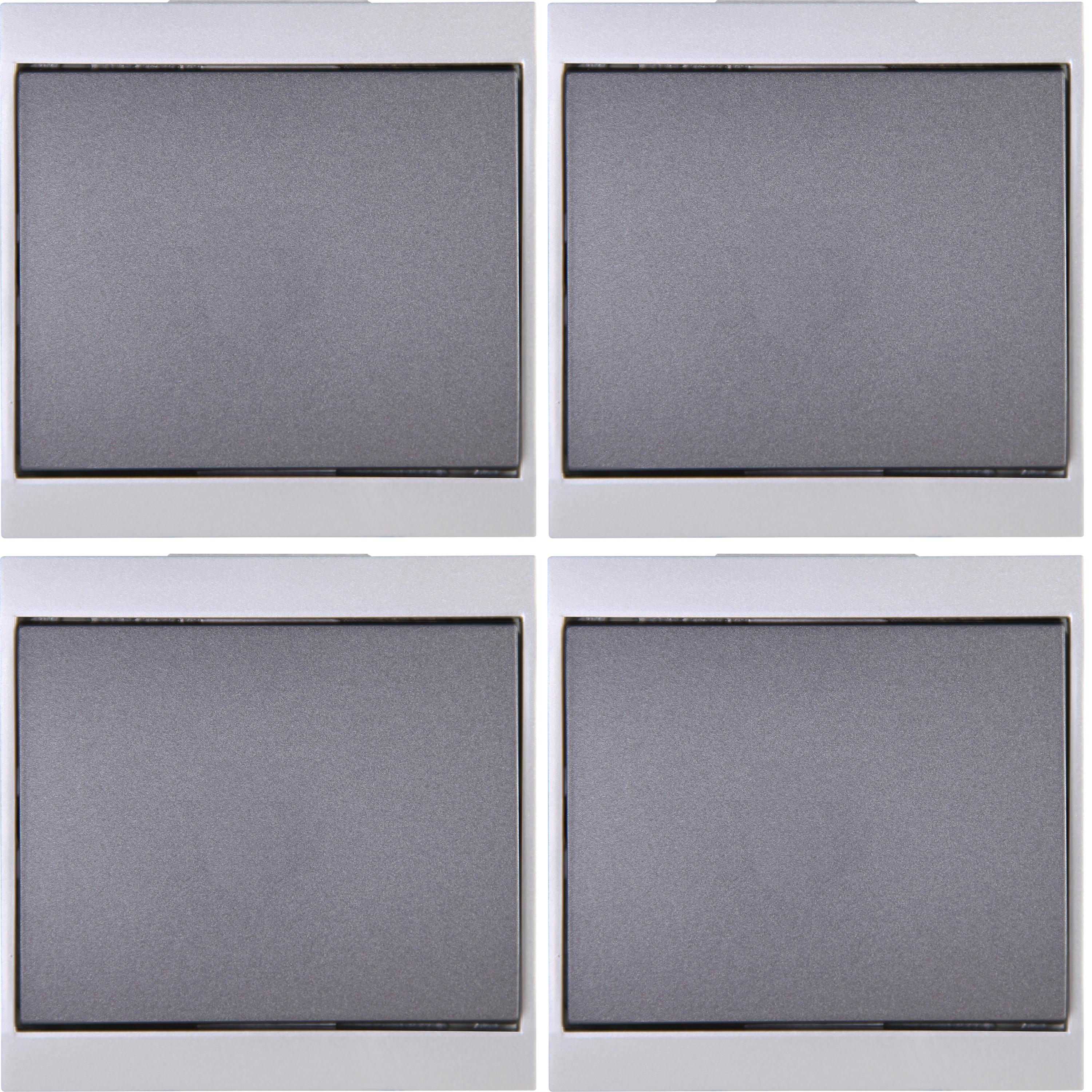 MALTA - Profi-Pack: 4 Universalschalter (Aus-/Wechsel), Farbe: anthrazit