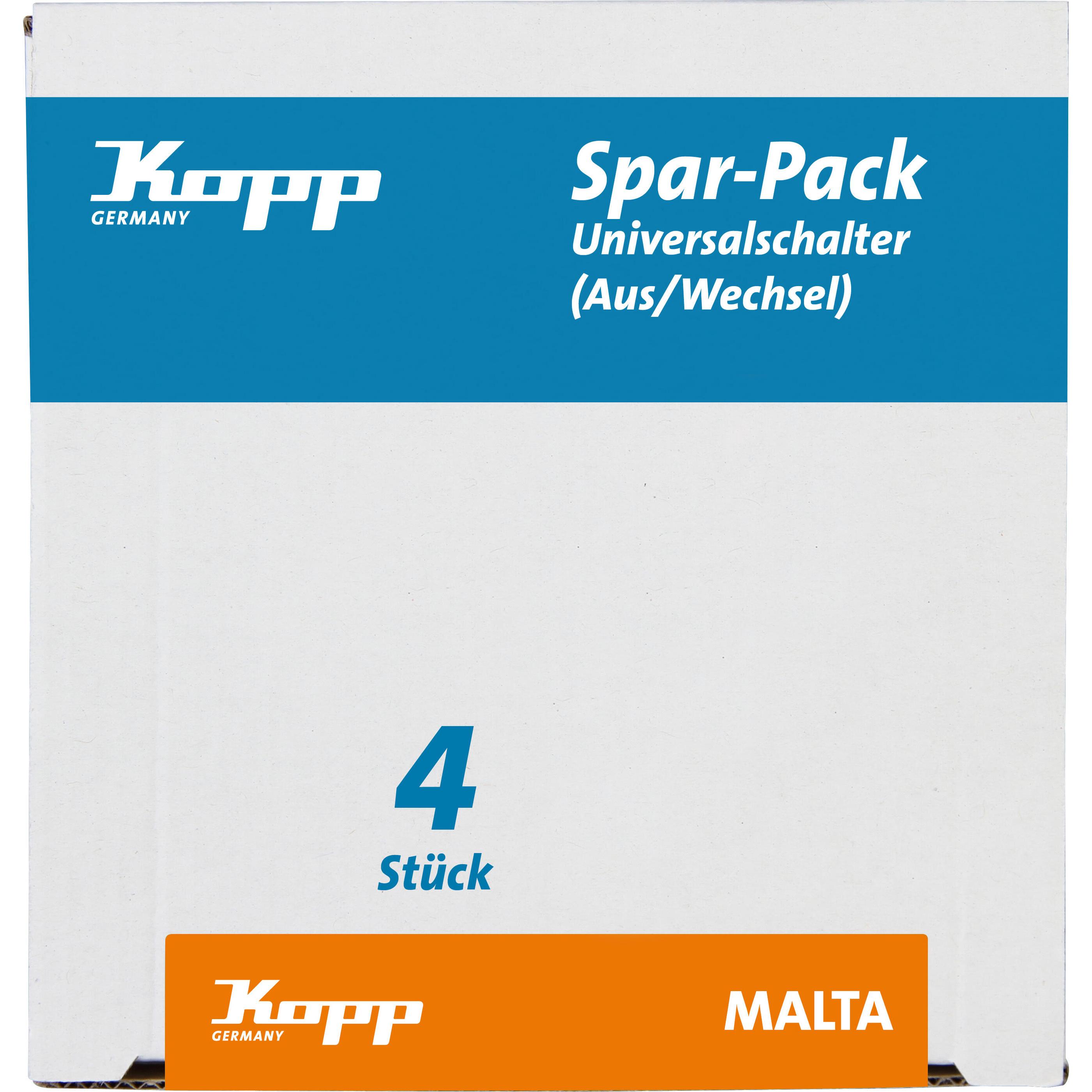 MALTA - Profi-Pack: 4 Universalschalter (Aus-/Wechsel), Farbe: anthrazit – Bild 2