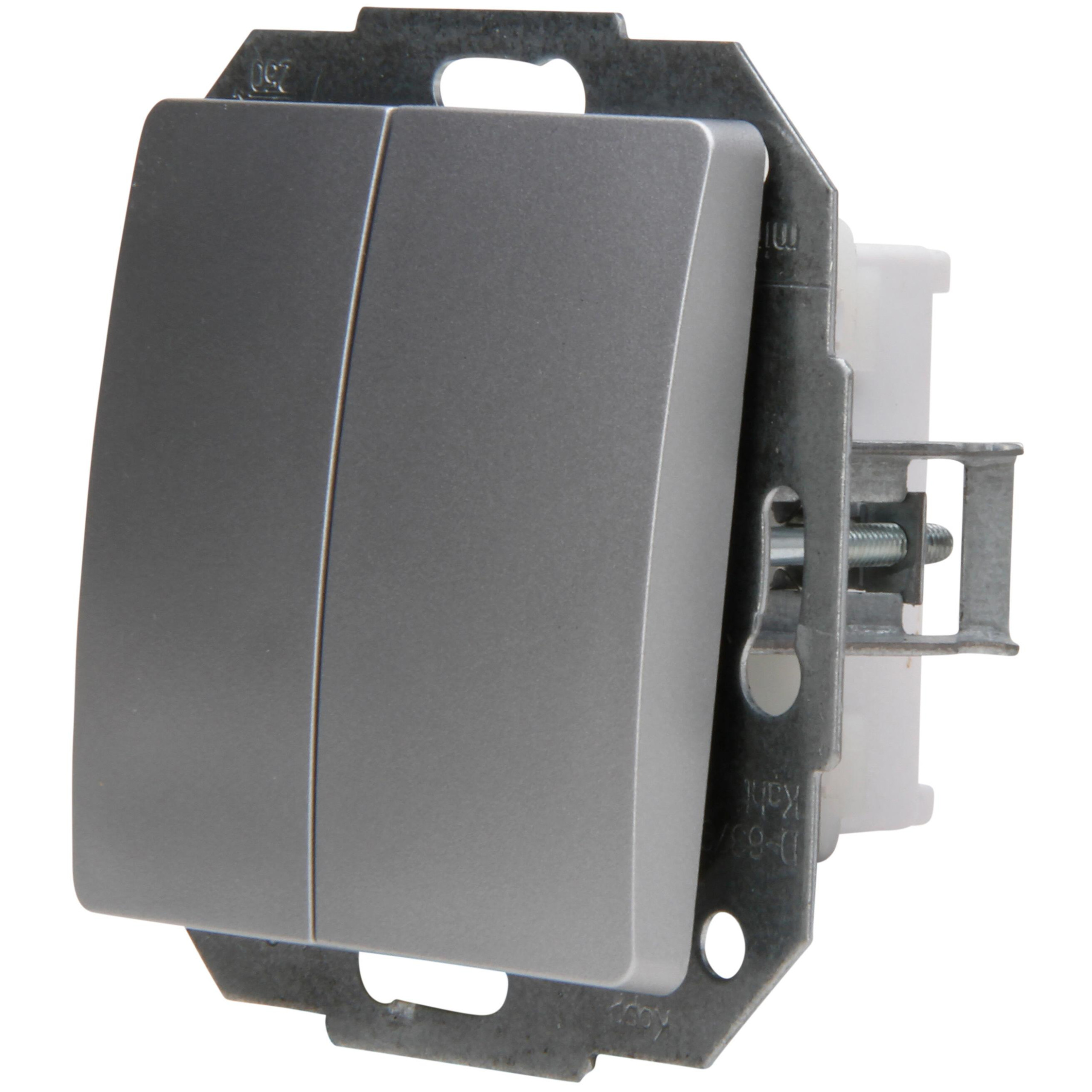 PARIS - double change-over switch, colour: silver - Image 8