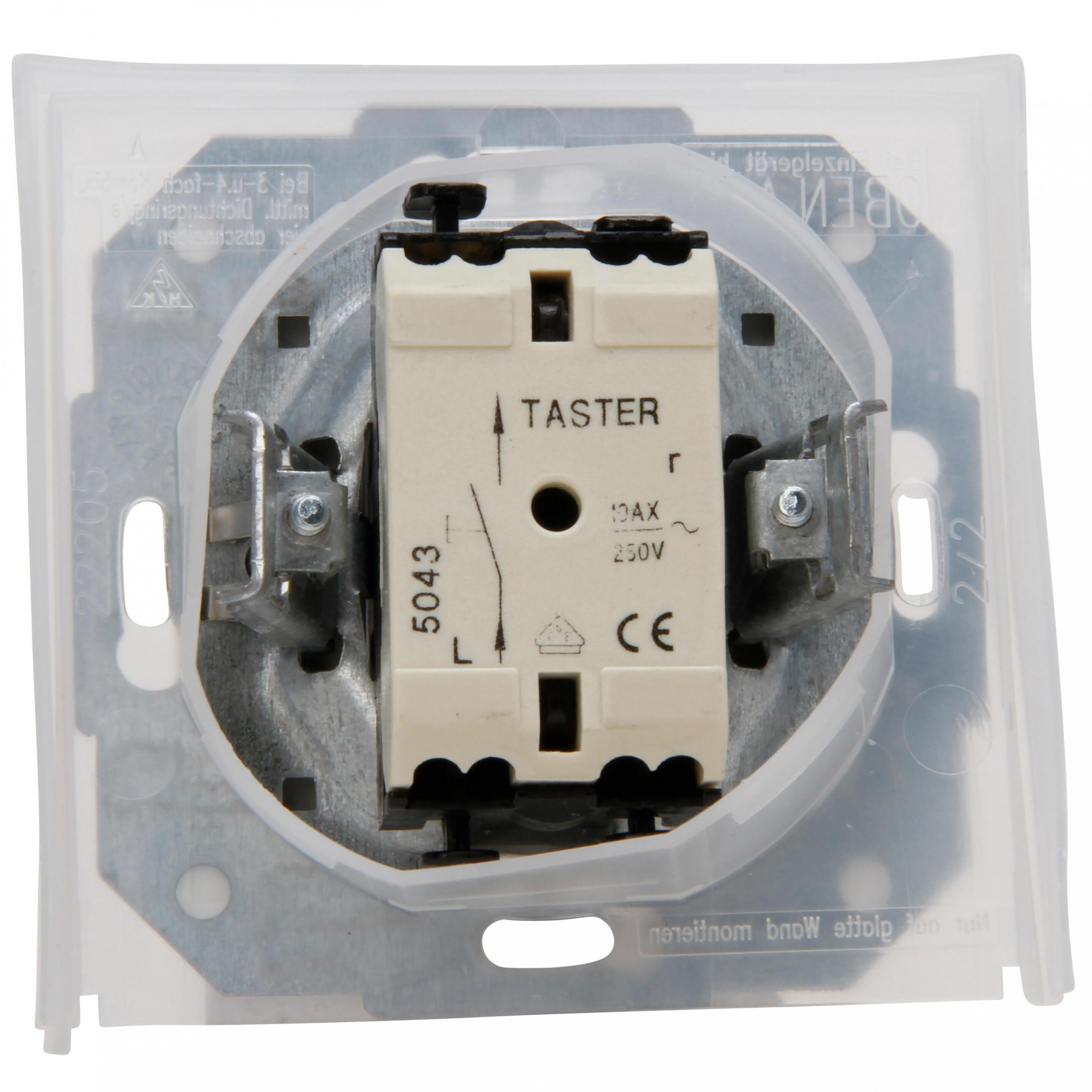 ATHENIS IP44 - Taster, Federplatte und Dichtungsring, Farbe: reinweiß – Bild 4