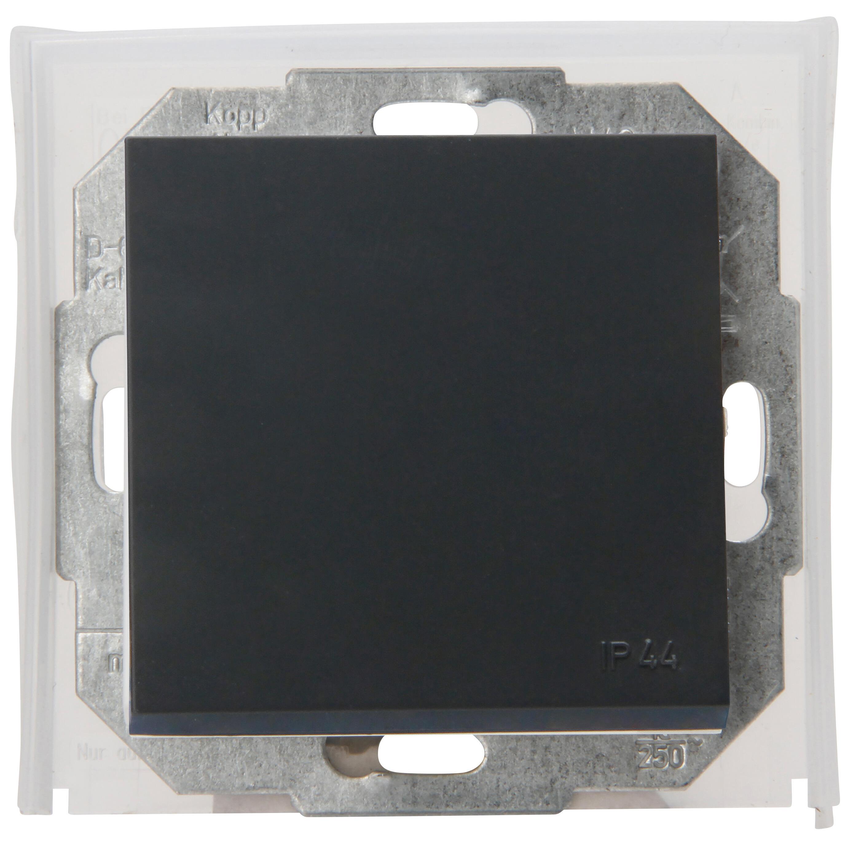 ATHENIS IP44 - Aus-/Wechselschalter, Federplatte und Dichtungsring, Farbe: anthrazit