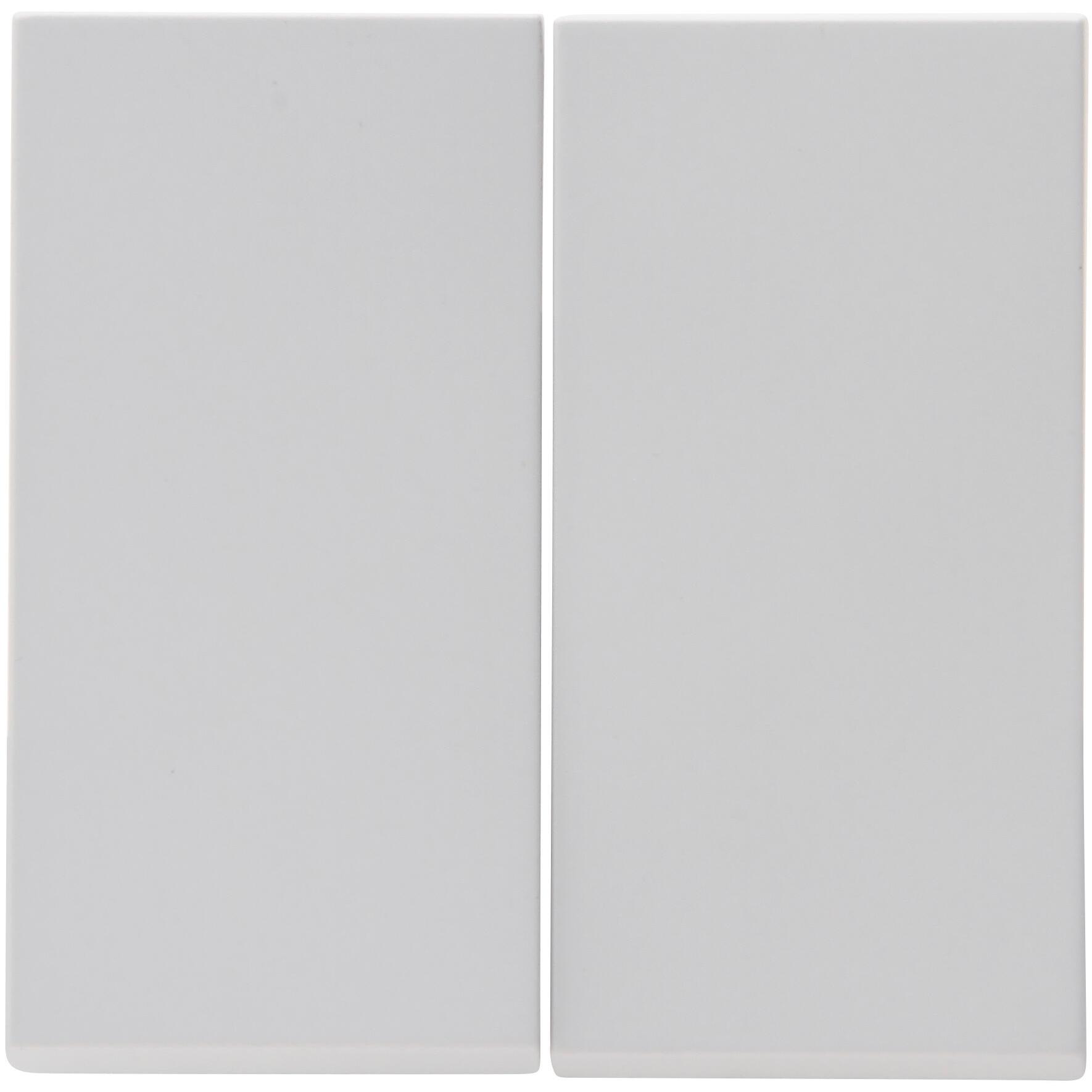 Blue-control - HK07 Flächendoppelwippe, für energieautarkes Bluetooth-Wandschaltermodul, Farbe: grau matt