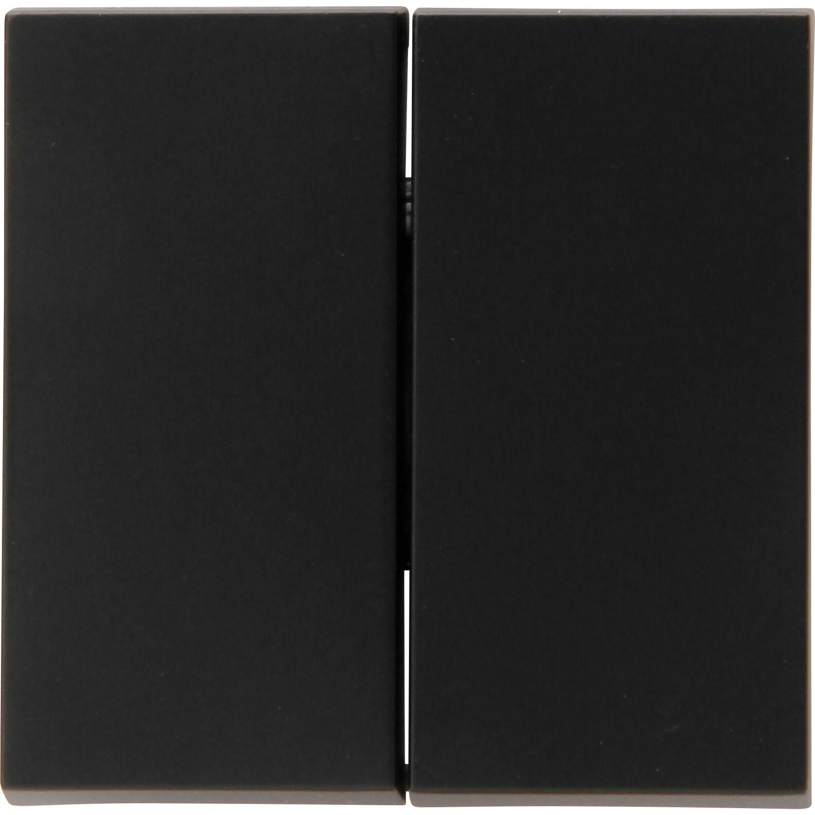 Blue-control - HK07 Flächendoppelwippe, für energieautarkes Bluetooth-Wandschaltermodul, Farbe: schwarz matt