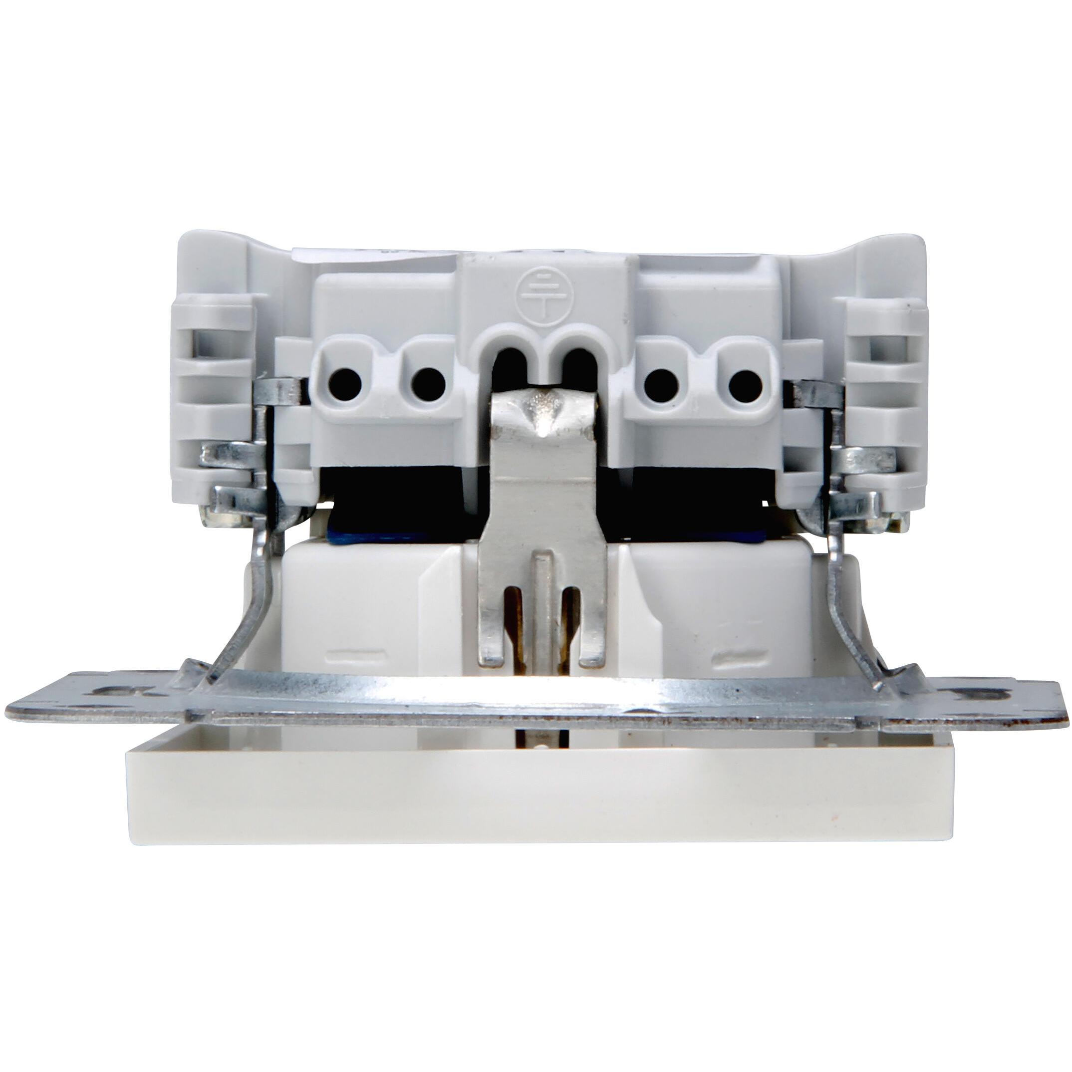 HK07 - Schutzkontakt-Steckdose ohne Krallen, Farbe: reinweiß – Bild 4