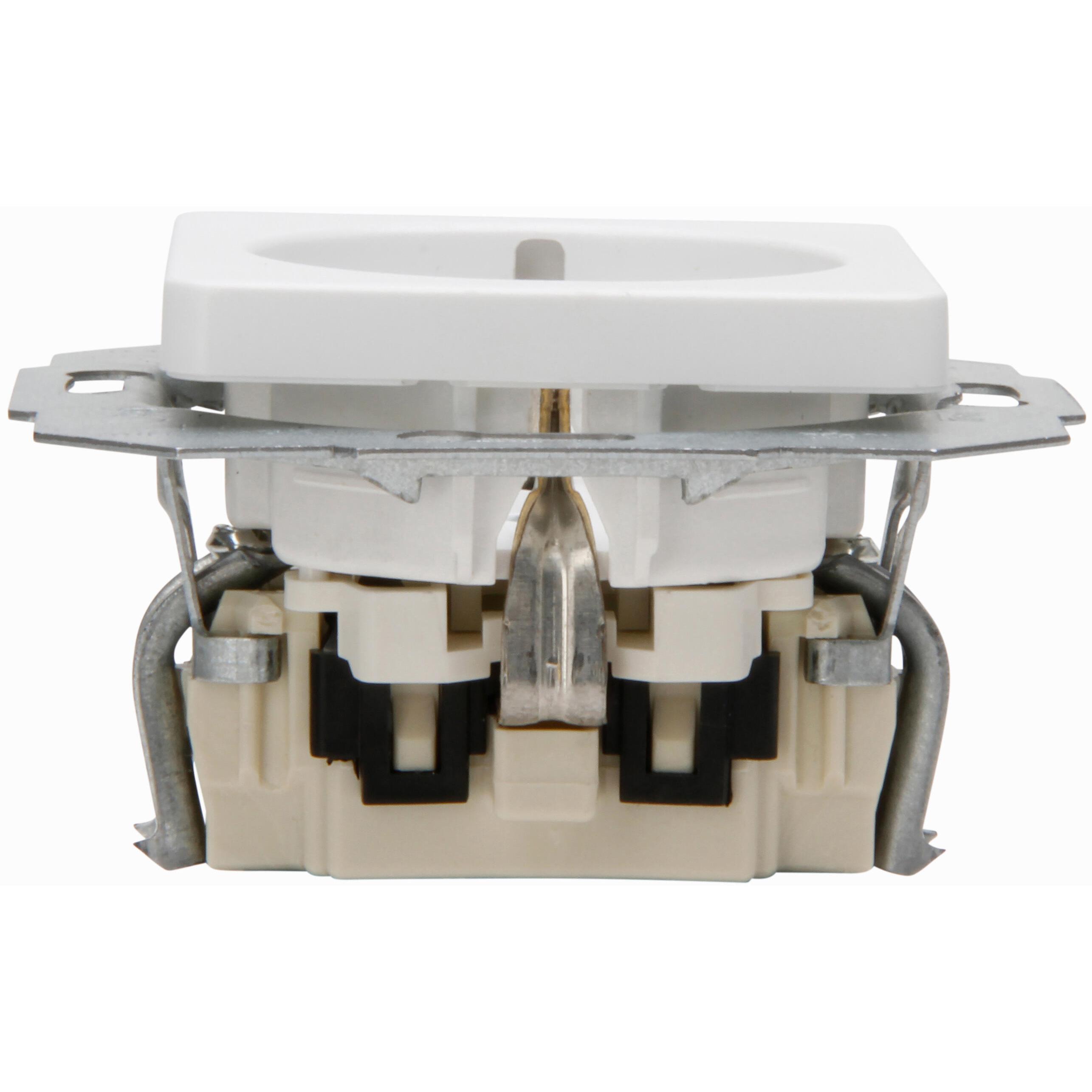 EUROPA - earthed socket outlet, 1-fold, with shutter, colour: arctic white - Image 4