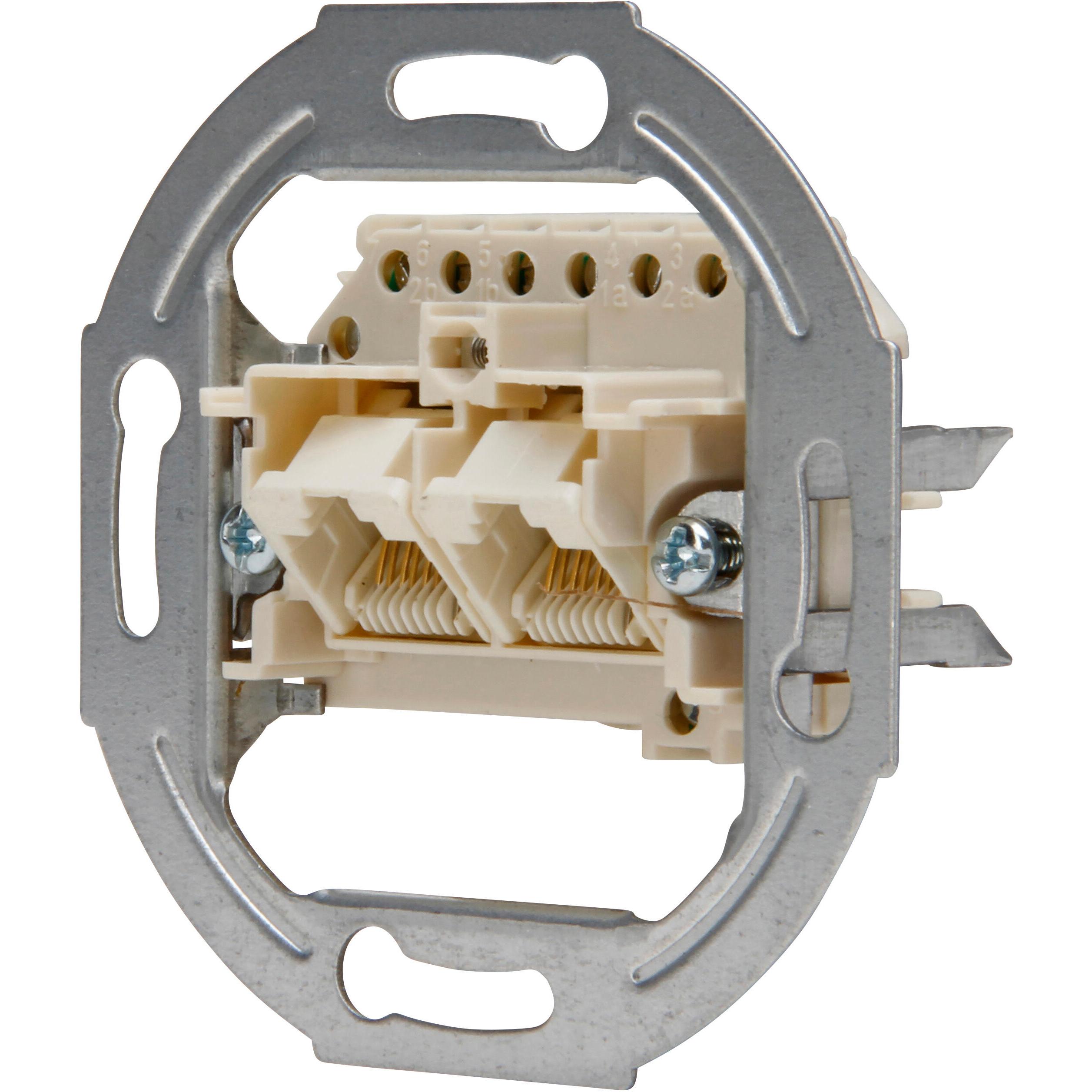 UAE CAT3 connecting socket, for telephone and data systems, flush-mounted, RJ11/12, RJ45, 8 assignable pins, 2 parallel plug connections - Image 8