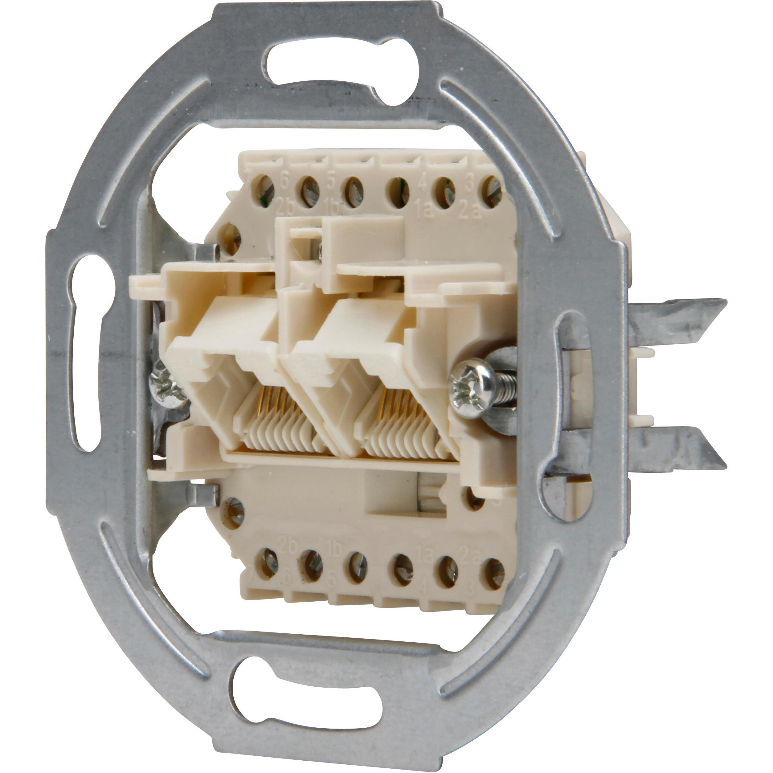 UAE CAT3 connecting socket, for telephone and data systems, flush-mounted, RJ11/12, RJ45, 8 assignable pins, 2 separate plug connections - Image 7