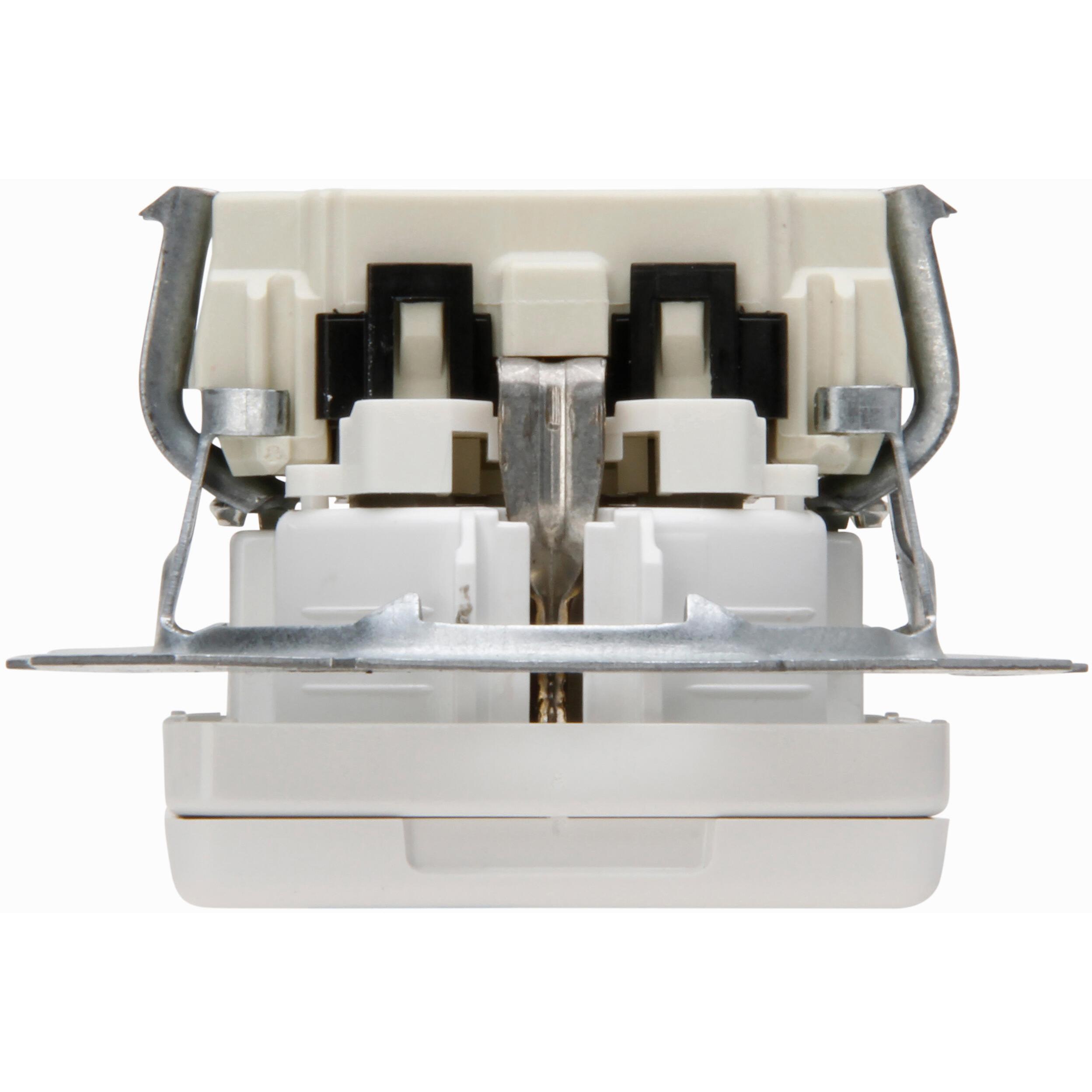 EUROPA - earthed socket outlet with hinged lid and with shutter, colour: arctic white - Image 5