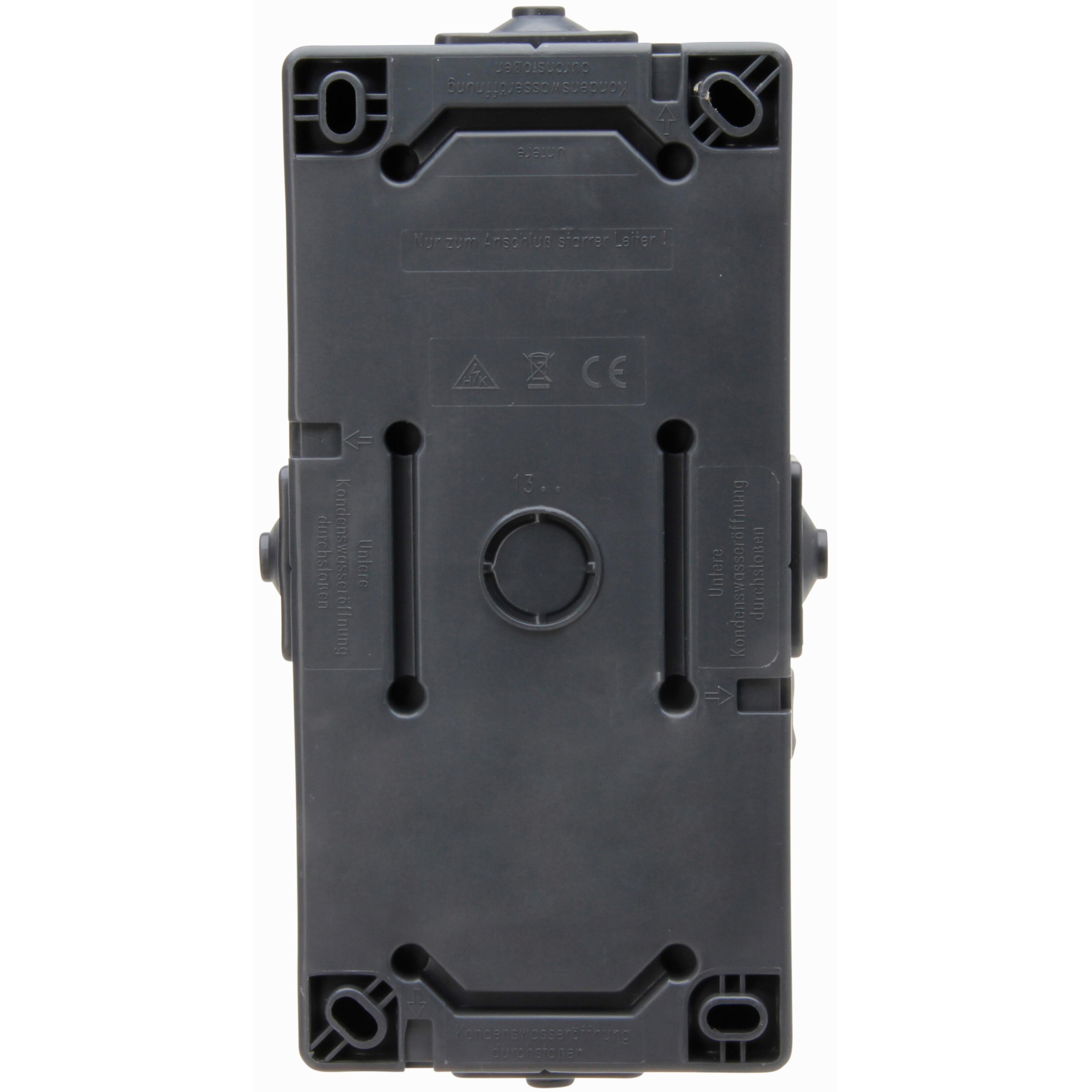 NAUTIC - double earthed socket outlet with shutter, vertical, colour: anthracite - Image 3