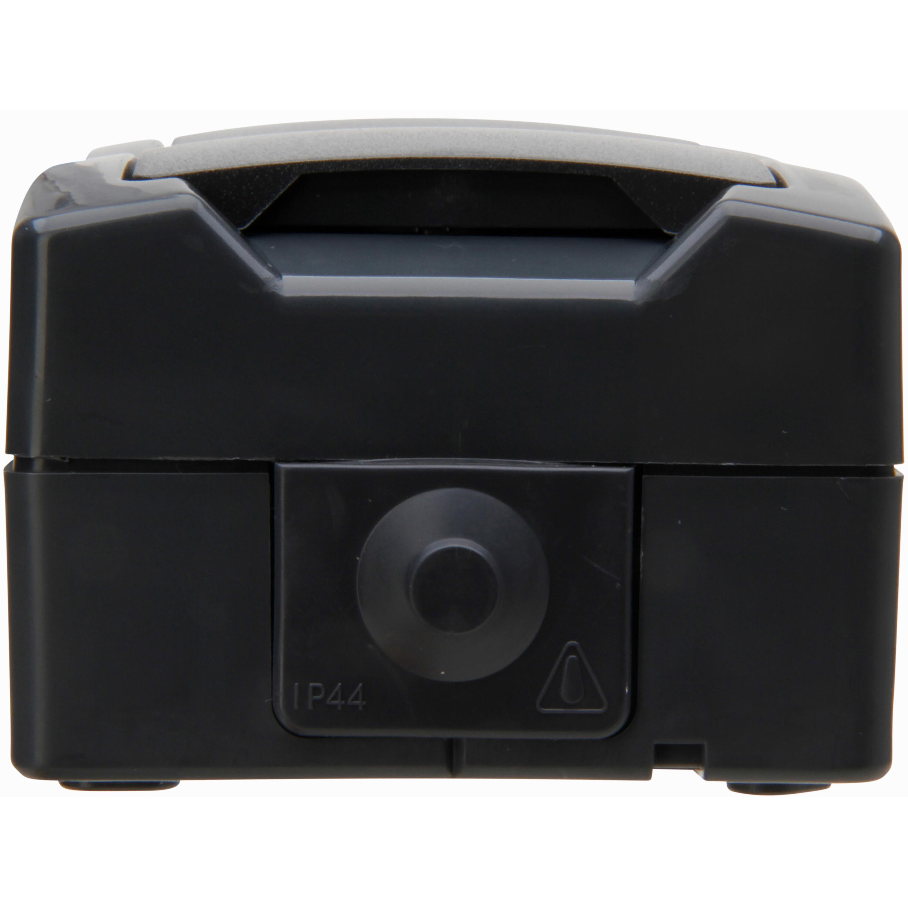 NAUTIC - double earthed socket outlet with shutter, vertical, colour: anthracite - Image 5