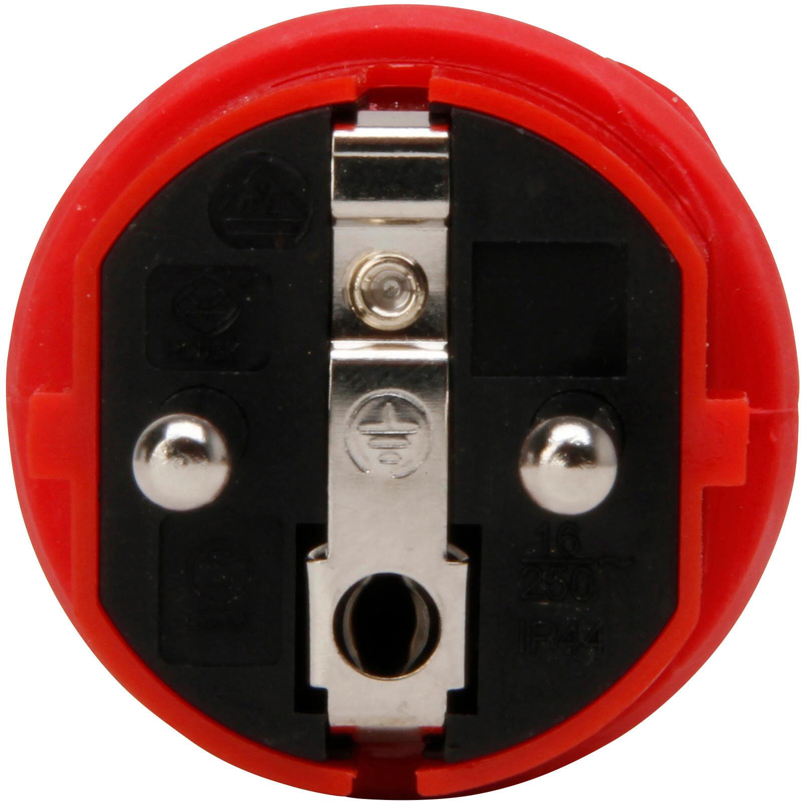 Rubber plug, central entry, for cable cross-section up to 3x1.5mm², 16A, 250V~, protection class IP44, colour: red - Image 2