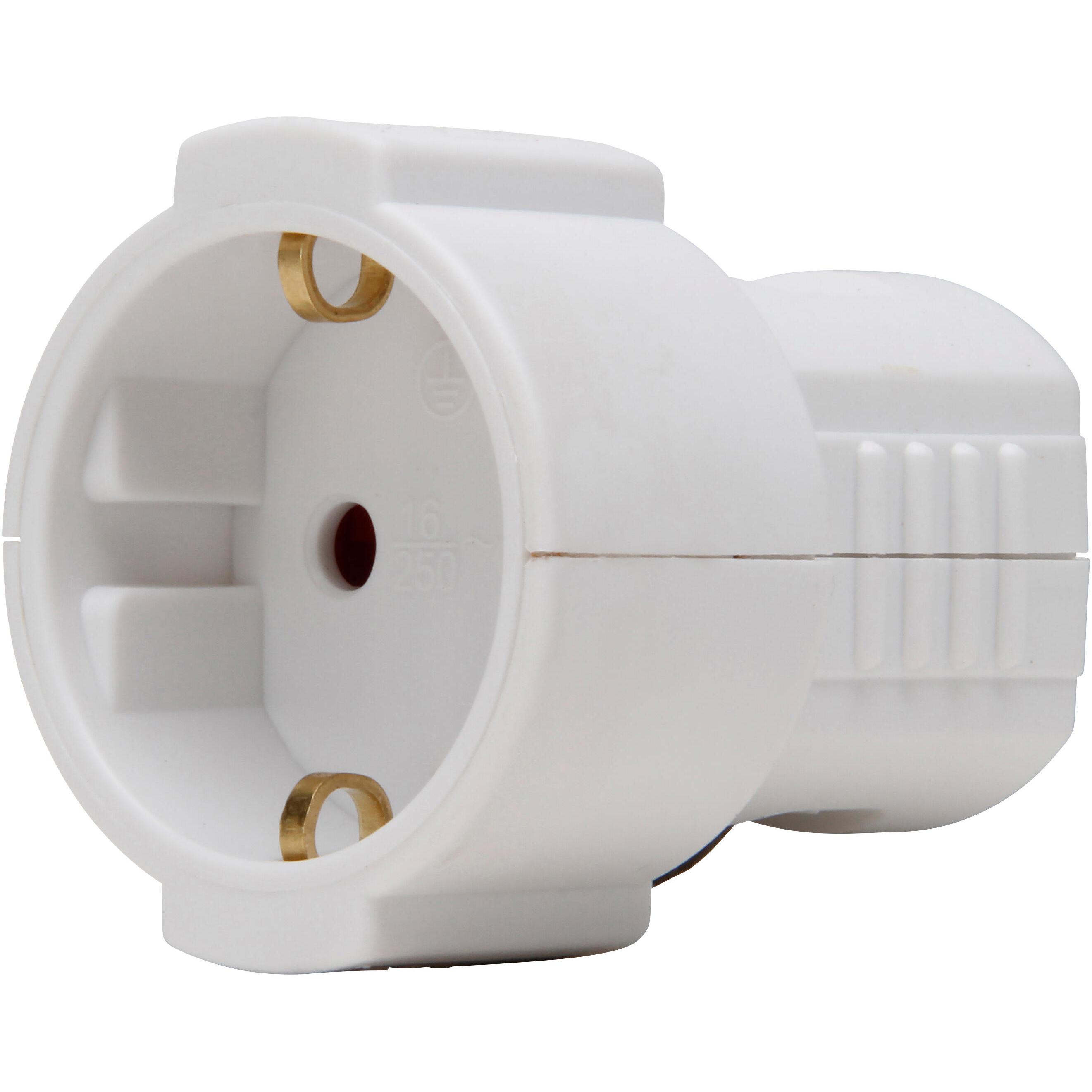 Plastic protective contact shell coupling, break-proof, for cable cross-section up to cable cross-section up to 3x1.5mm², colour: white