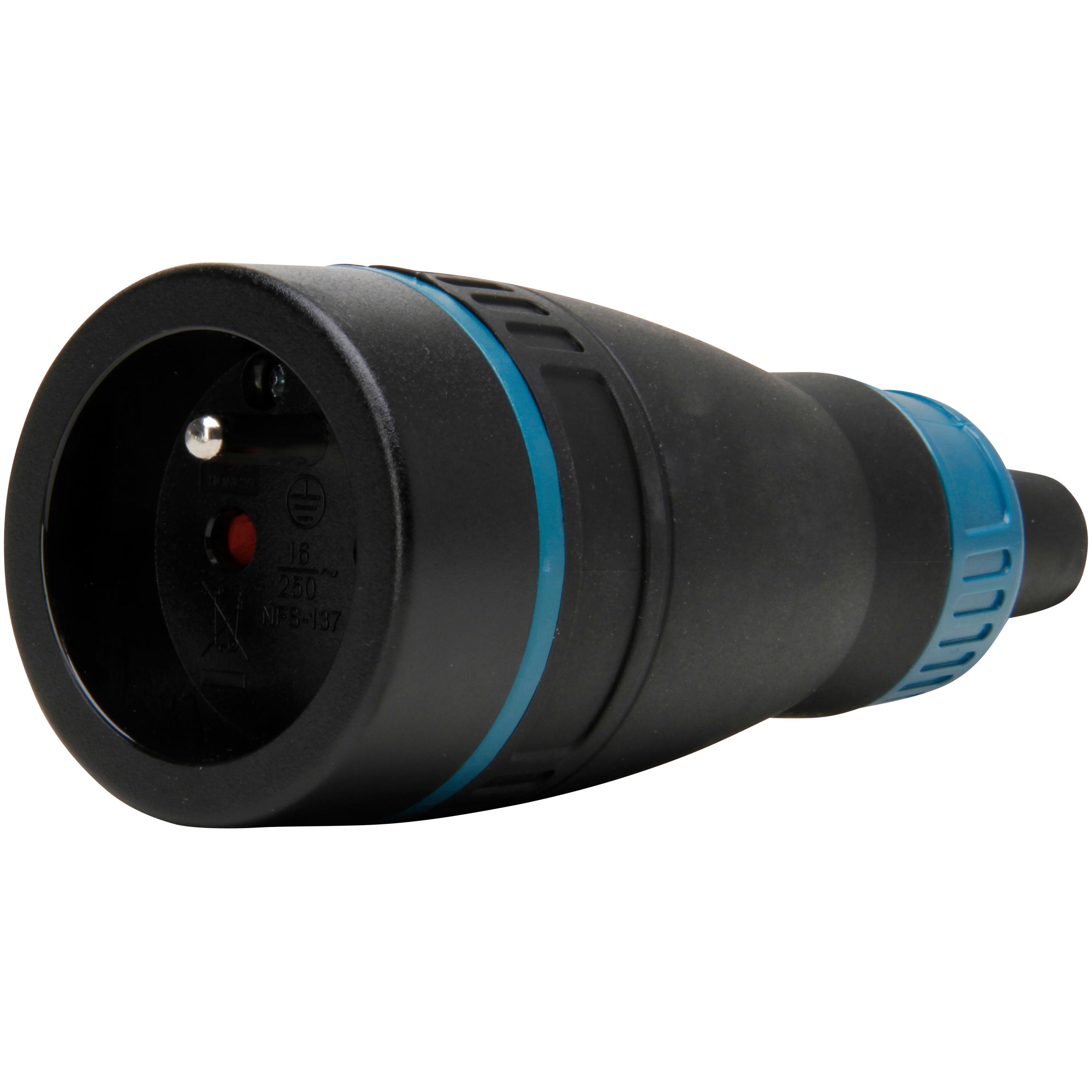 Center-protection contact coupling, reconnectable, break-proof, for cable cross-section up to 3x1.5mm², colour: black