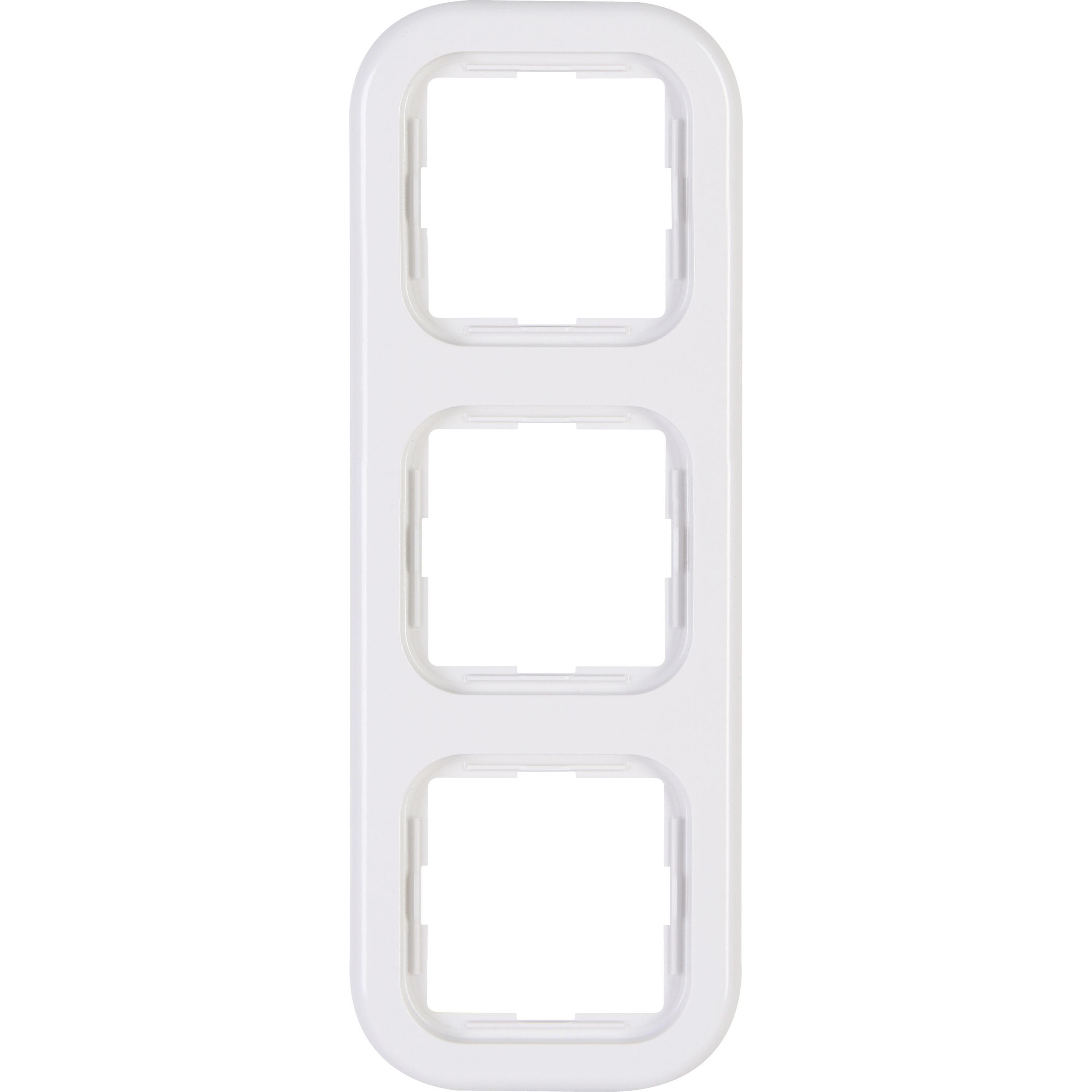 Cover frame 3-fold for vertical and horizontal installation, colour: arctic white