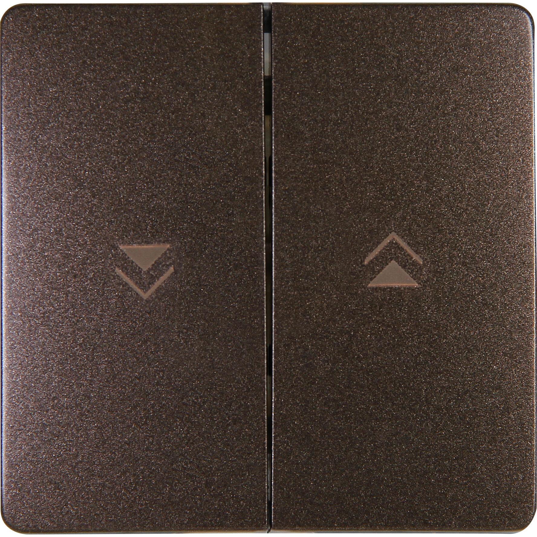 PARIS - double rocker switch for blinds with arrow symbol, for blind switches, colour: rosewood