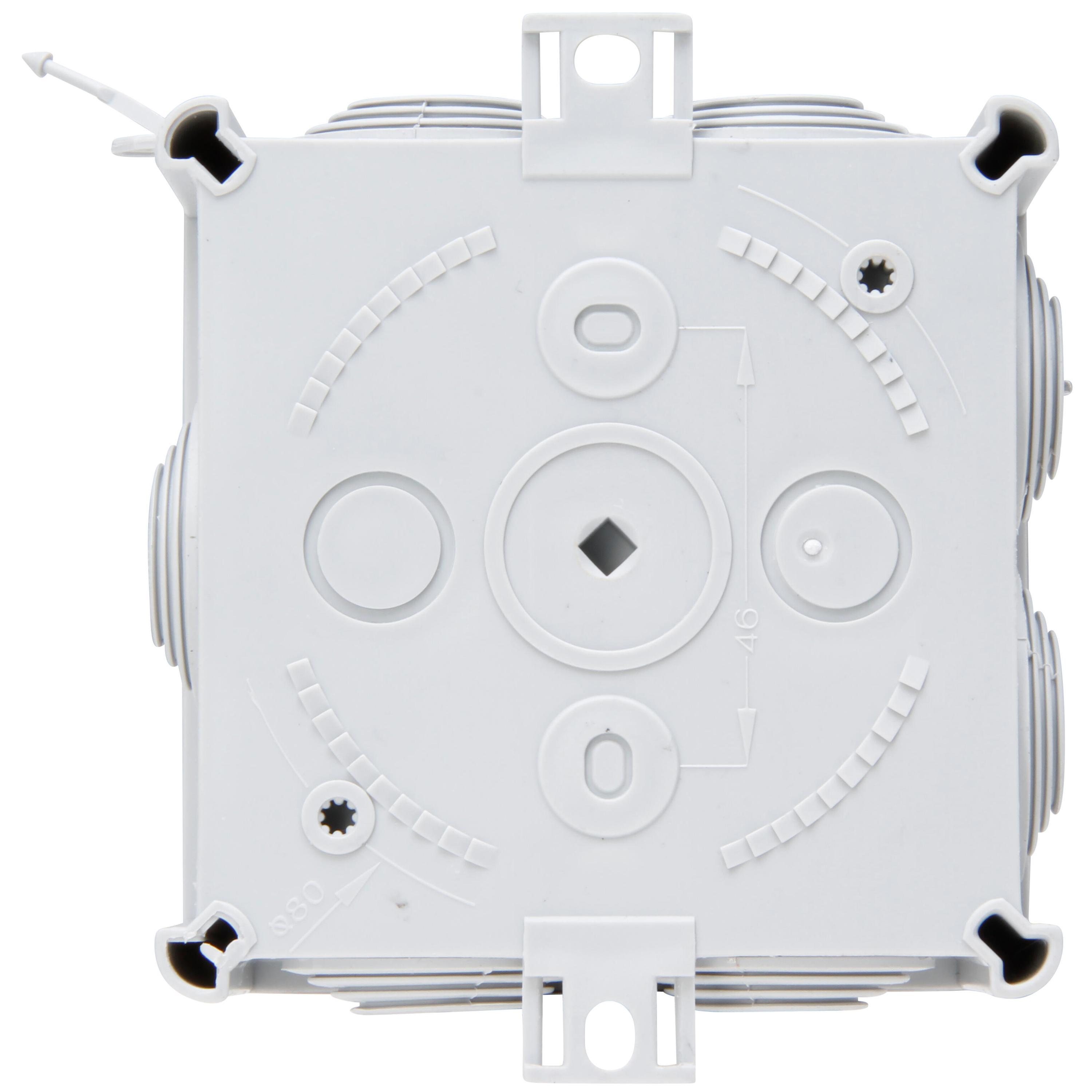 Junction box, surface mounted, for humid areas, 83x83x50mm, IP65, colour: grey - Image 3