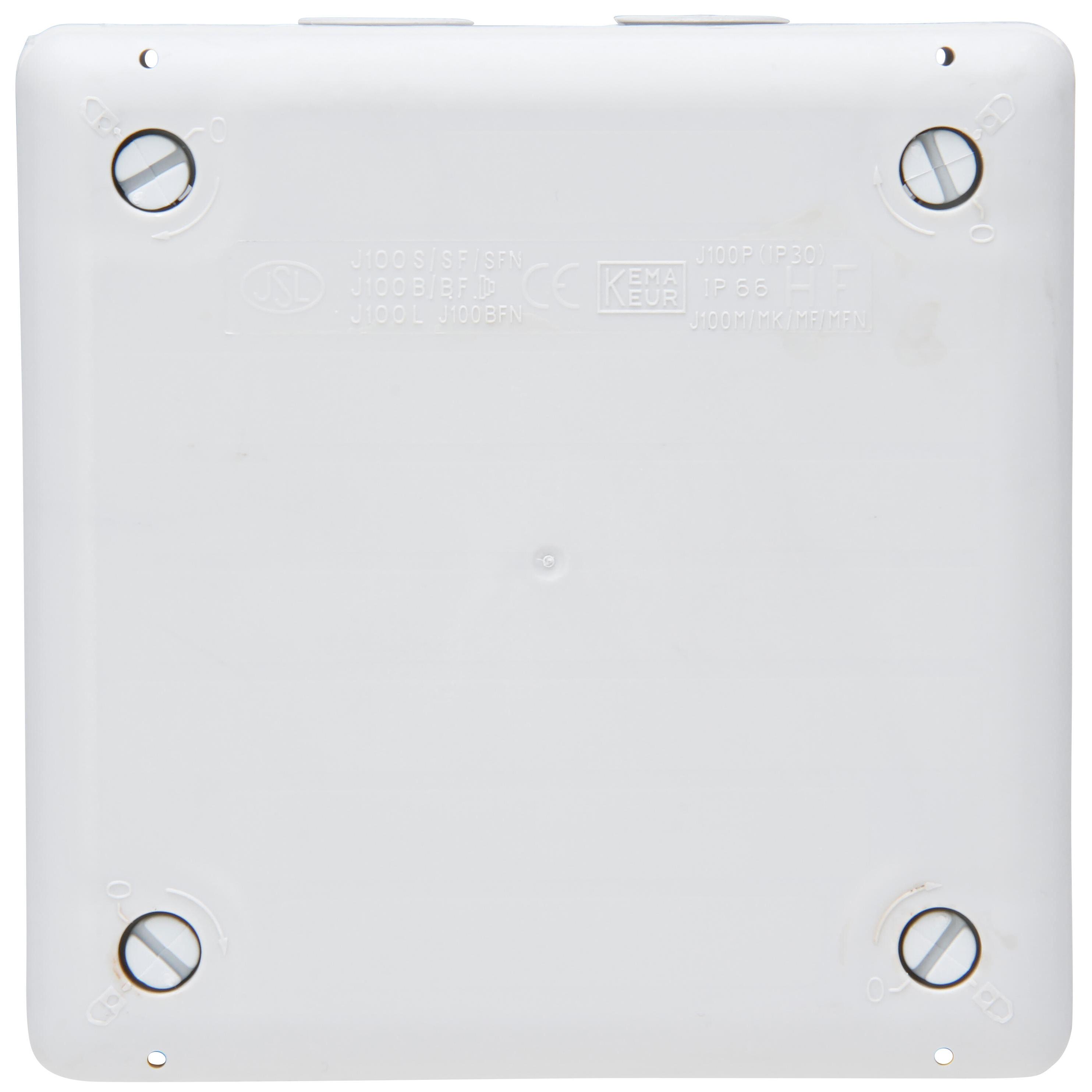 Junction box, surface mounted, for humid areas, 102x102x55mm, IP66, colour: grey - Image 2