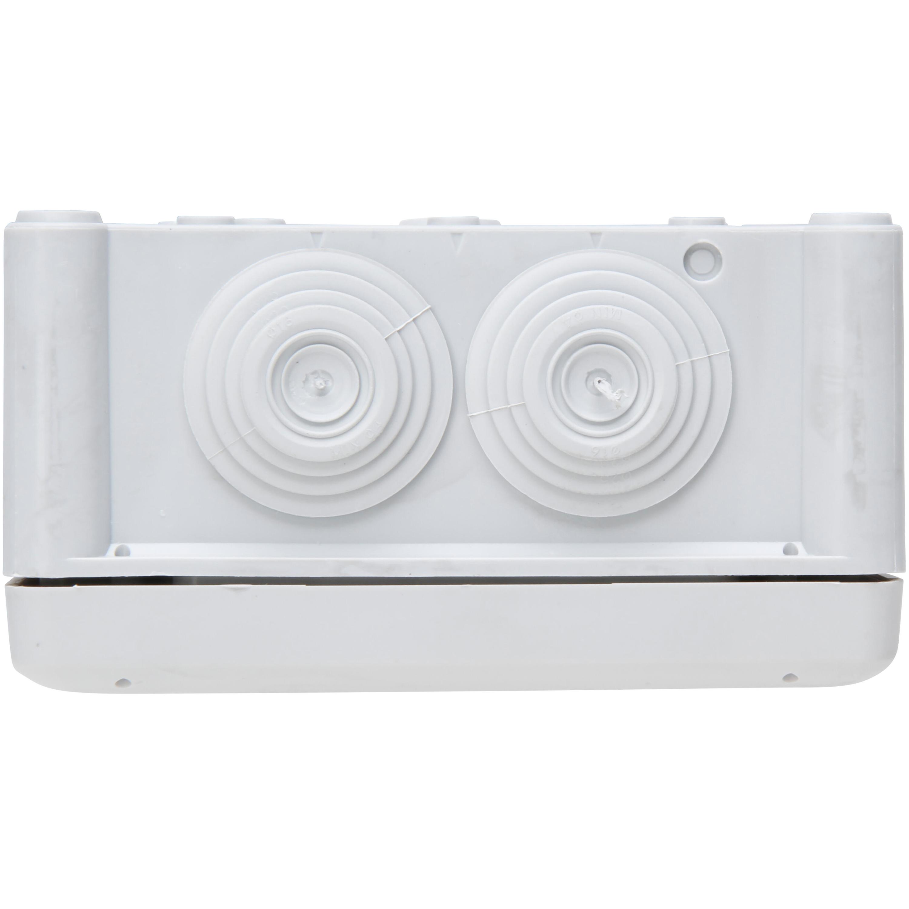 Junction box, surface mounted, for humid areas, 102x102x55mm, IP66, colour: grey - Image 4