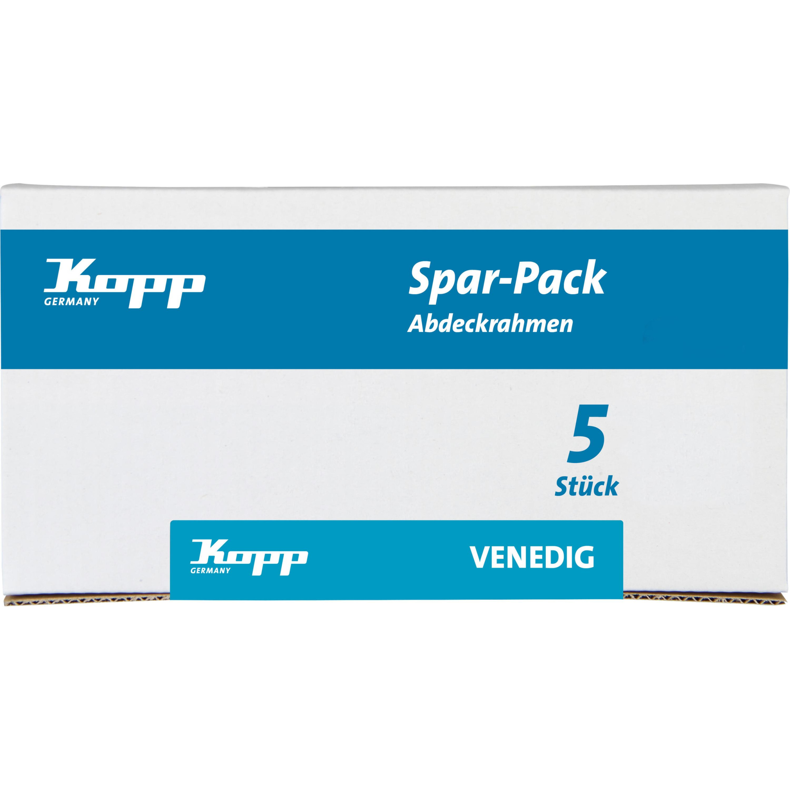VENEDIG - Profi-Pack: 5 cover frames, 2-fold, colour: platinum - Image 2