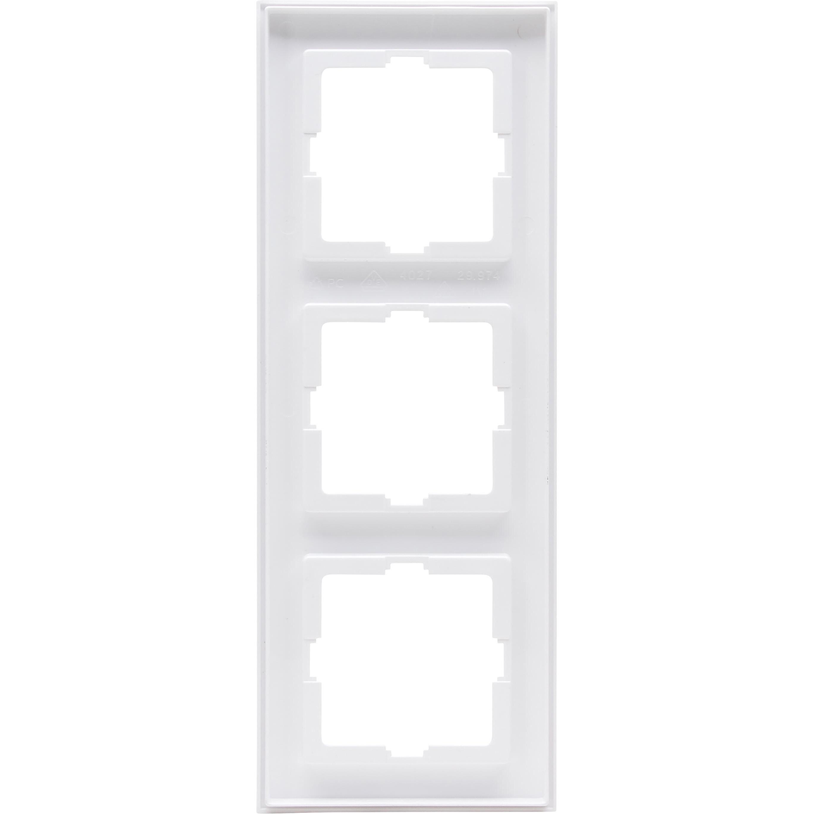 ATHENIS - Cover frame for horizontal and vertical installation, 3-fold, colour: arctic white matt - Image 3