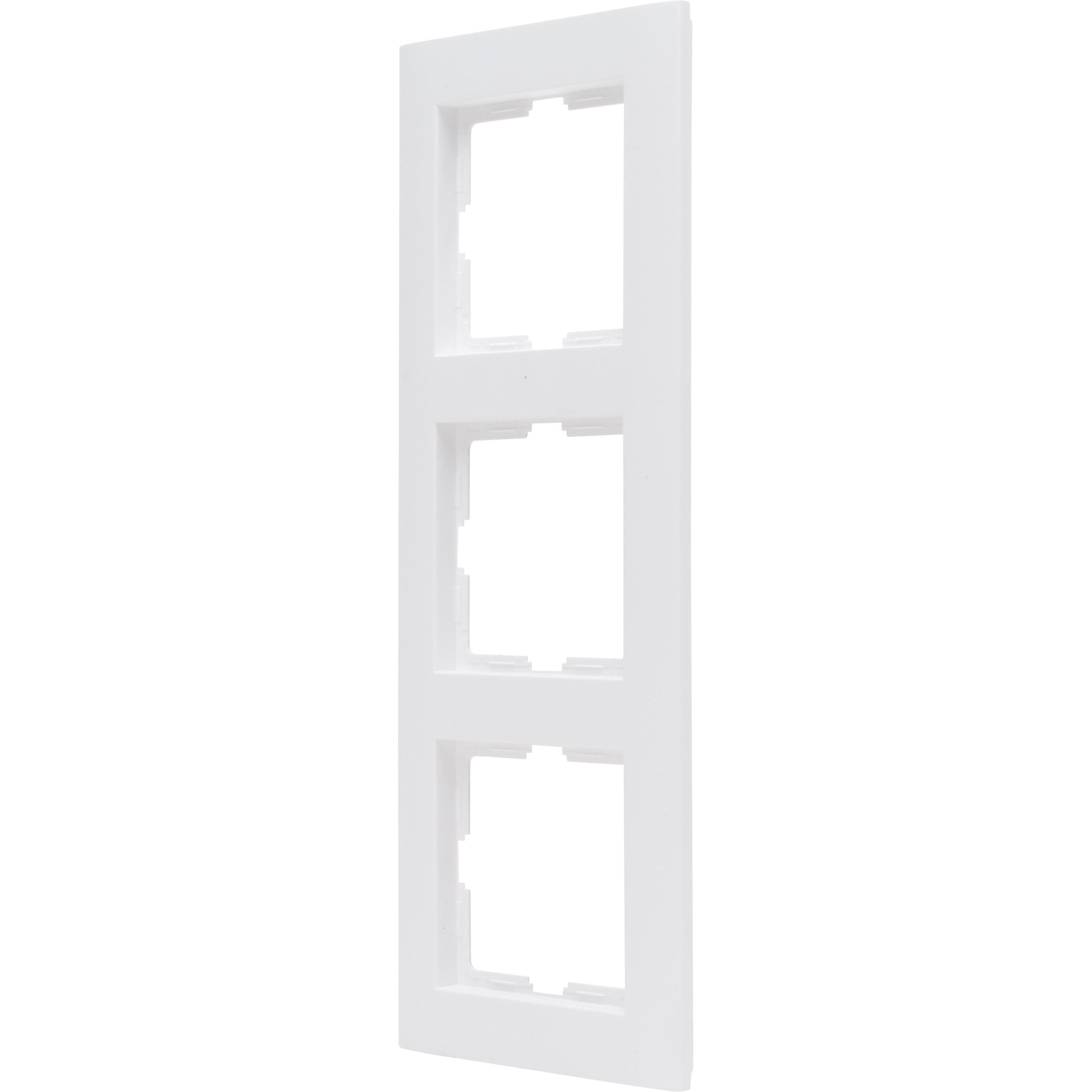 ATHENIS - Cover frame for horizontal and vertical installation, 3-fold, colour: arctic white matt - Image 8