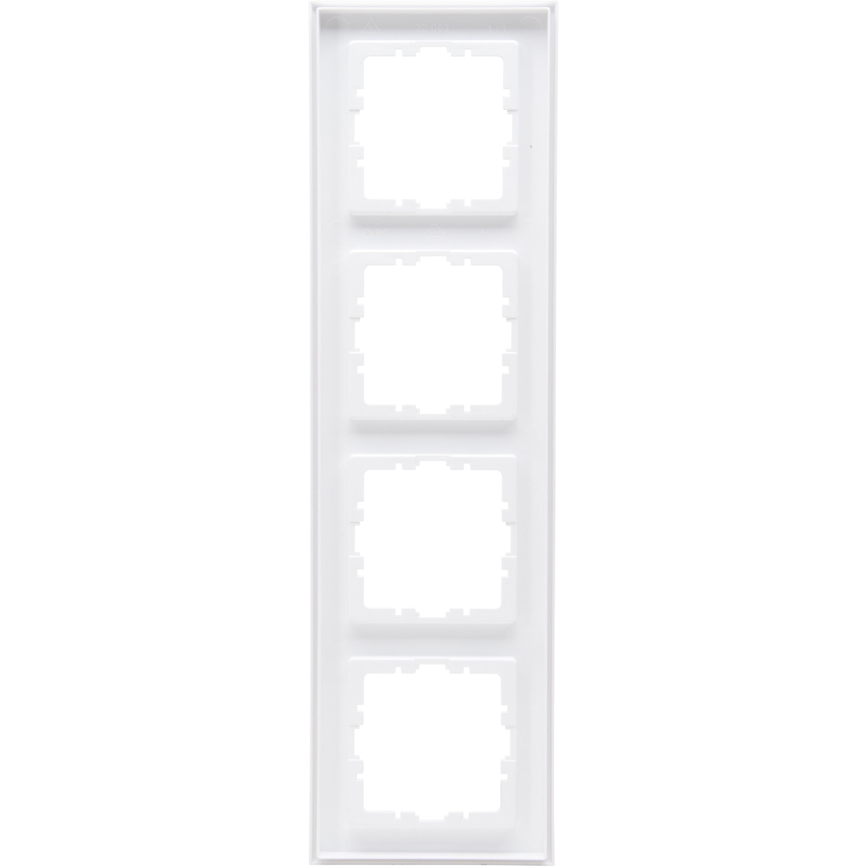 HK07 - cover frame, 4-fold, for horizontal and vertical installation, colour: arctic white matt - Image 3