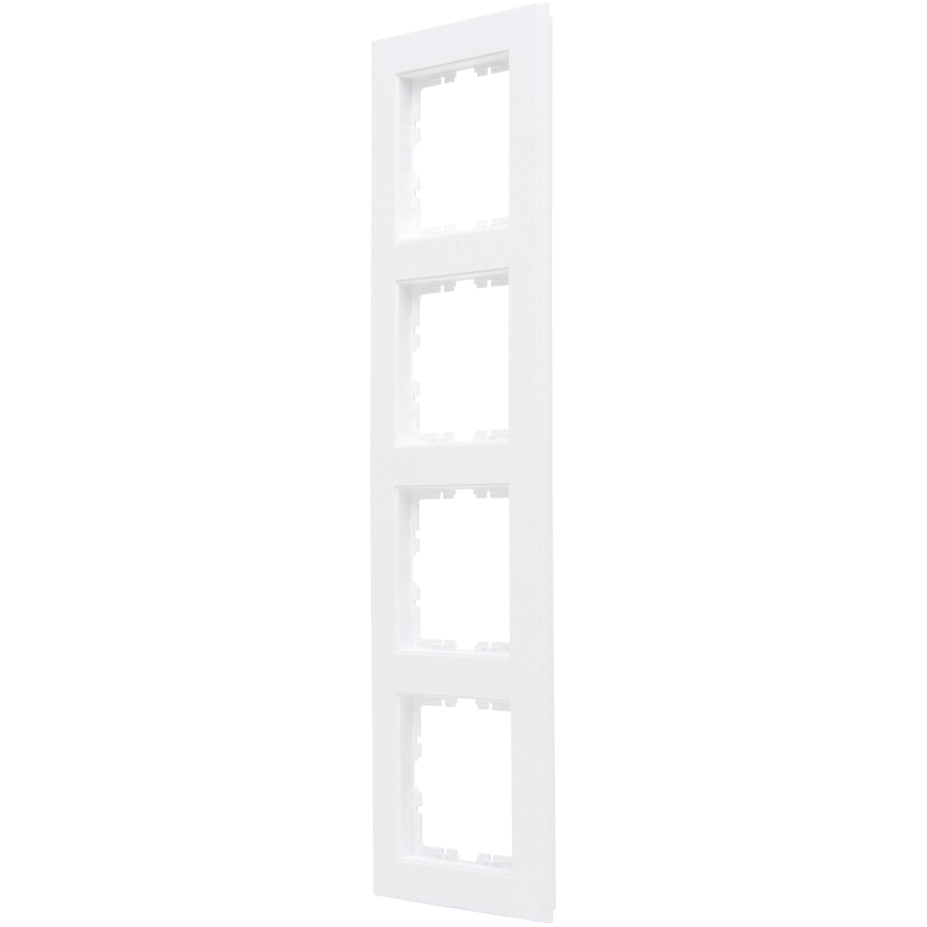 HK07 - cover frame, 4-fold, for horizontal and vertical installation, colour: arctic white matt - Image 8