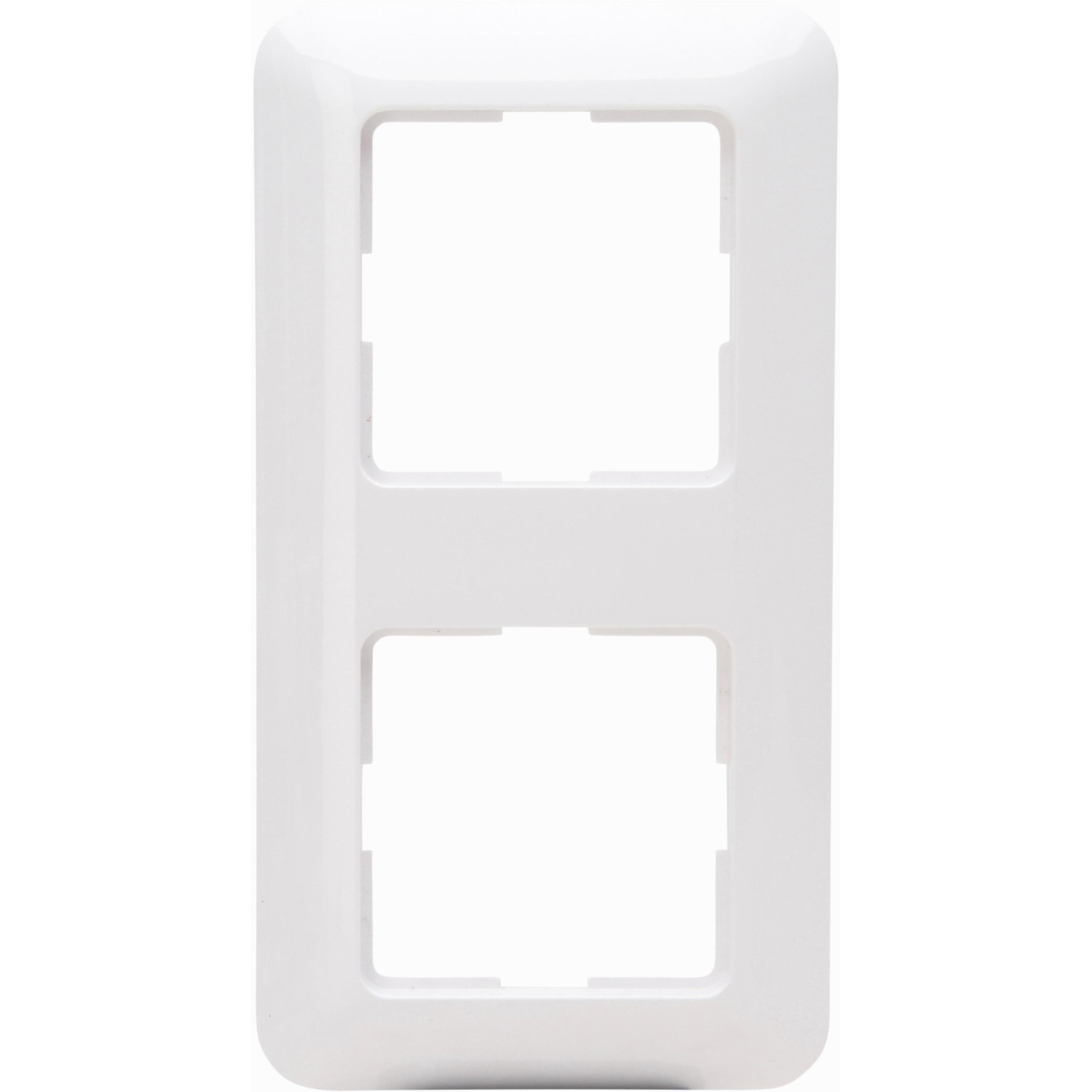 Cover frame 2-fold for vertical and horizontal installation, colour: arctic white