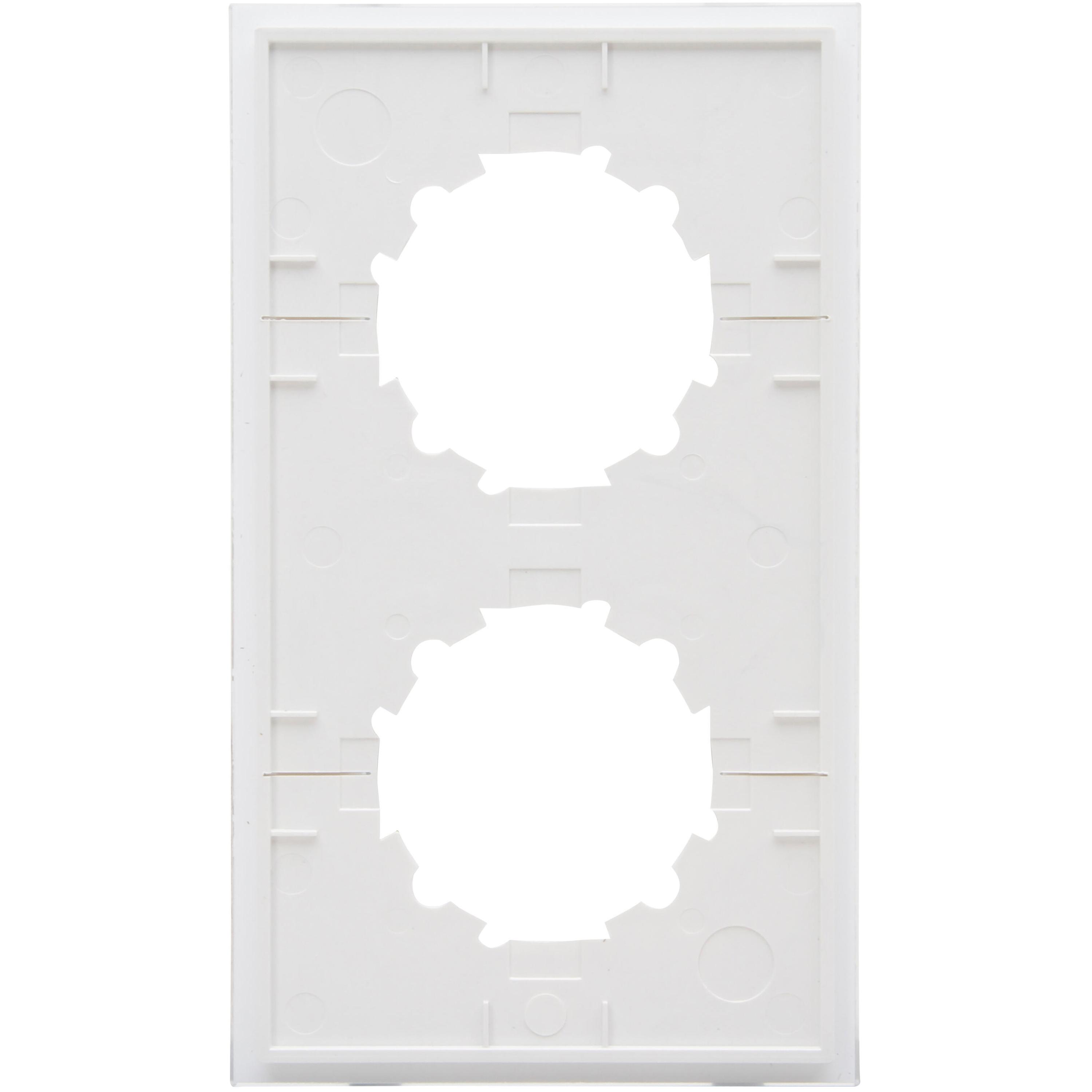Glass-cover frame 2-fold for vertical and horizontal installation, colour: white - Image 3