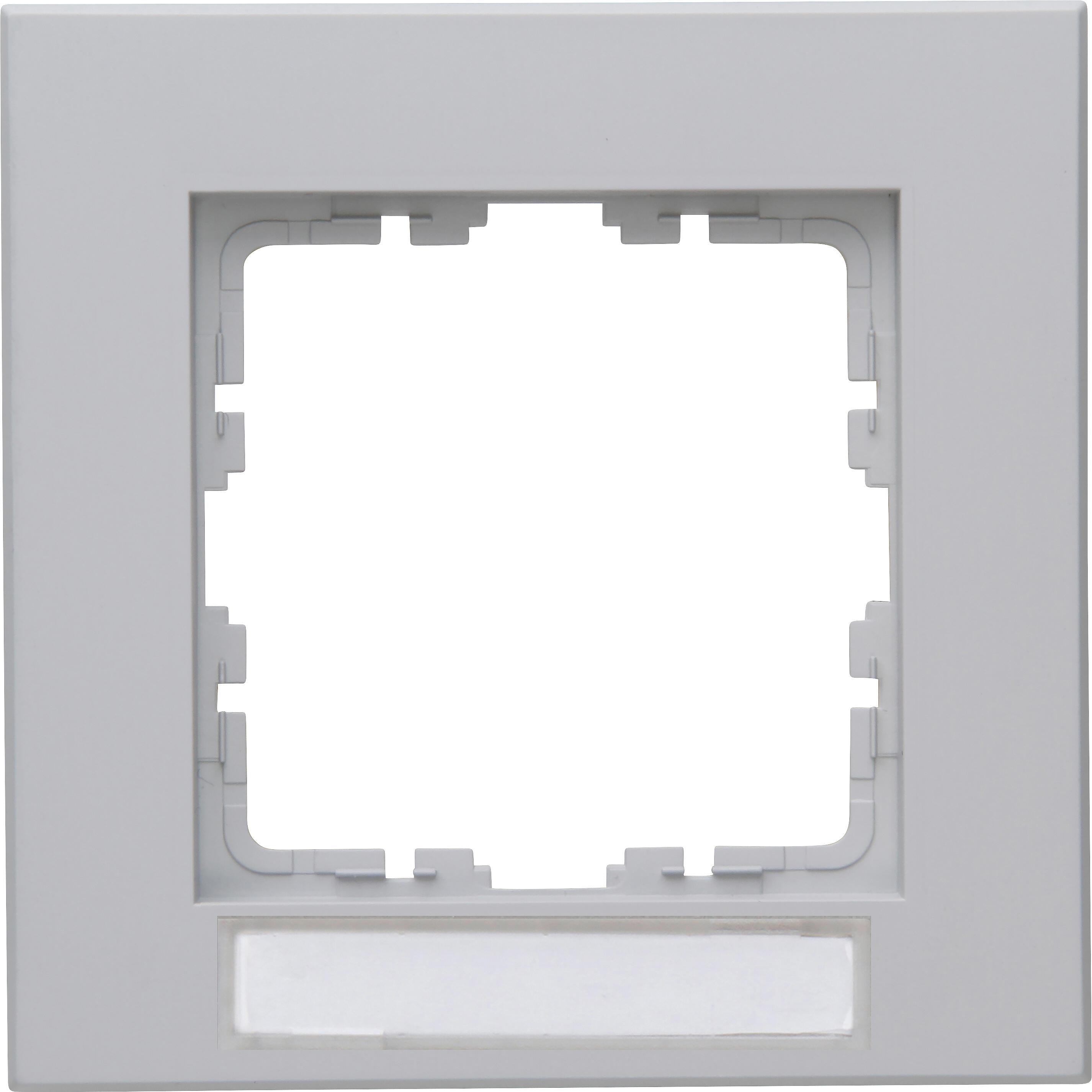 HK07 PURE - cover frame for horizontal and vertical installation, 1-fold, with Labeling, HK07, colour: grey matt